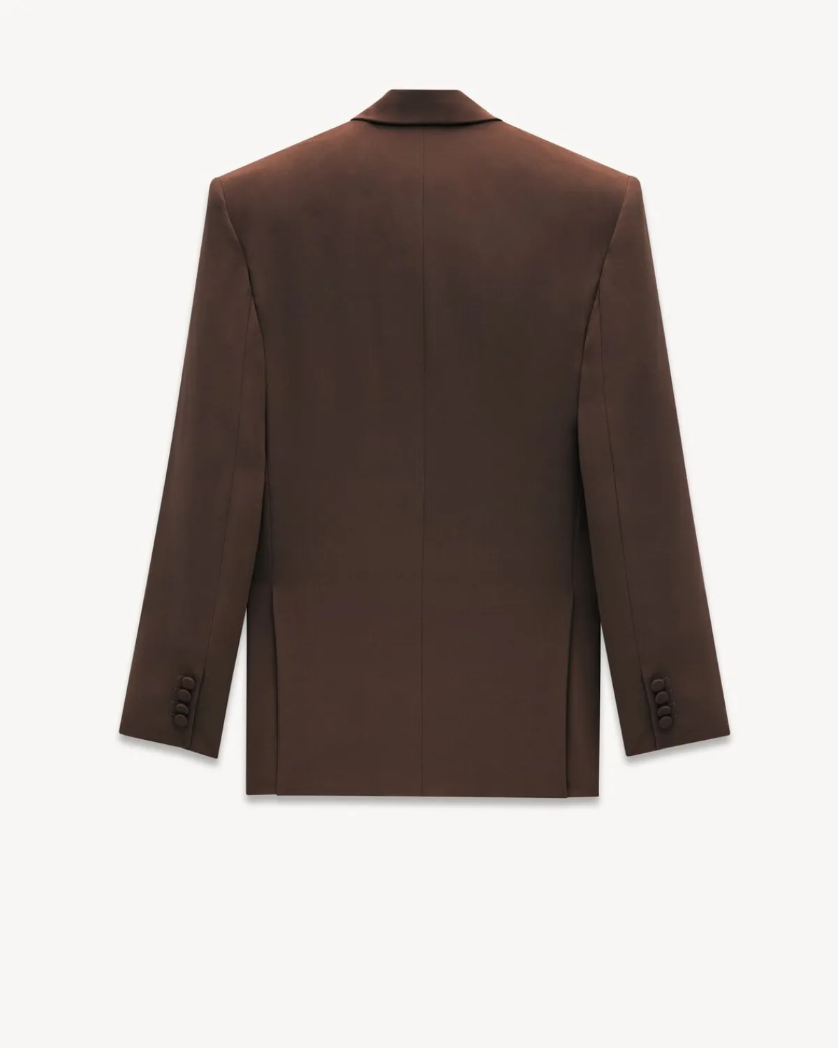 Saint Laurent Jackets And Pants-jacket in silk crepe MARRON