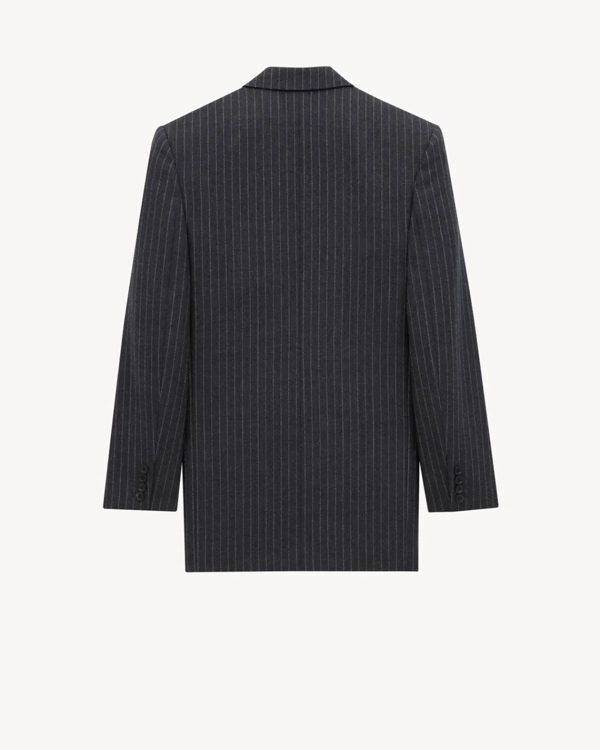 Saint Laurent Jackets And Pants-jacket in striped wool flannel GRIS