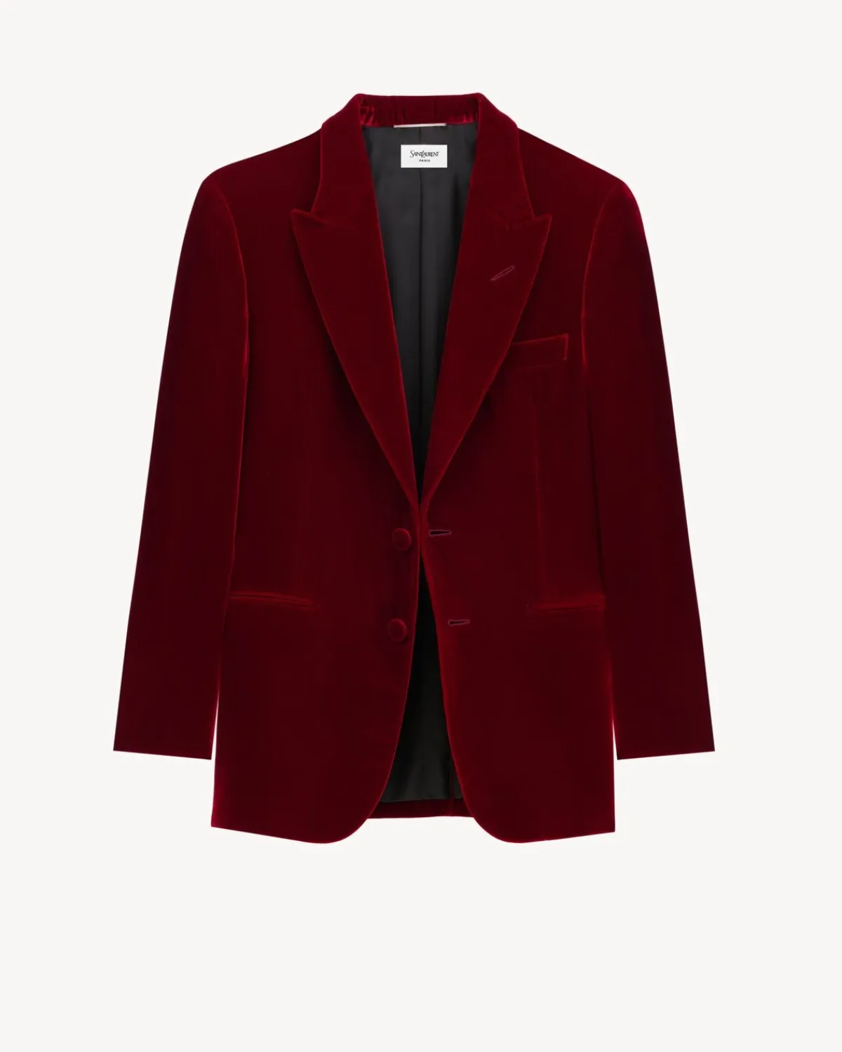 Saint Laurent Jackets And Pants-jacket in velvet ROUGE