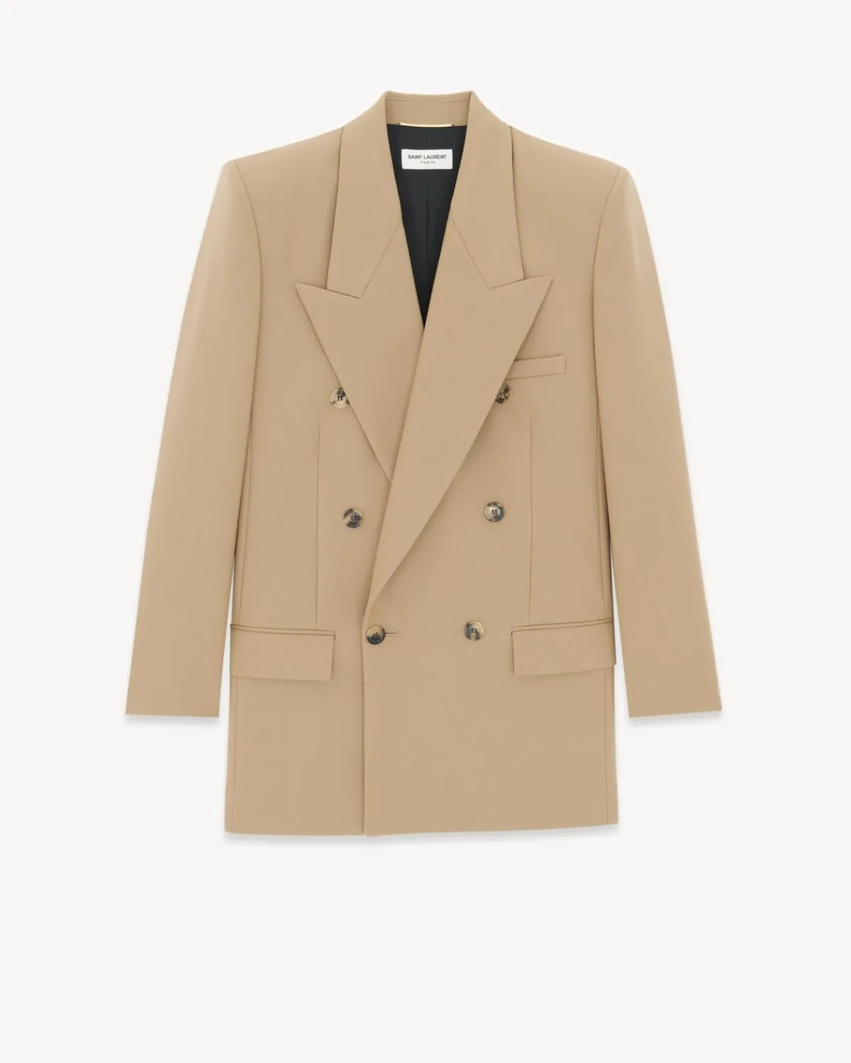 Saint Laurent Jackets And Pants-Jacket in Wool Gabardine BEIGE