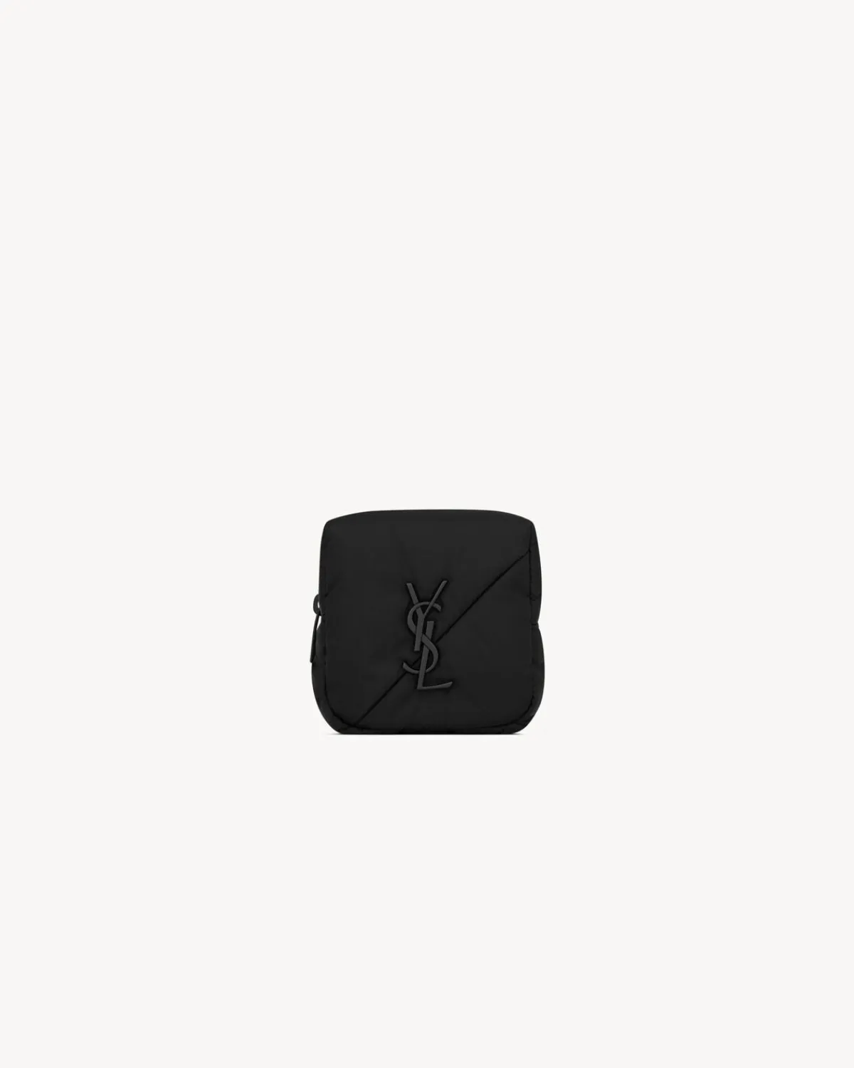 Saint Laurent Cases And Holders-JAMIE cube in nylon BLACK