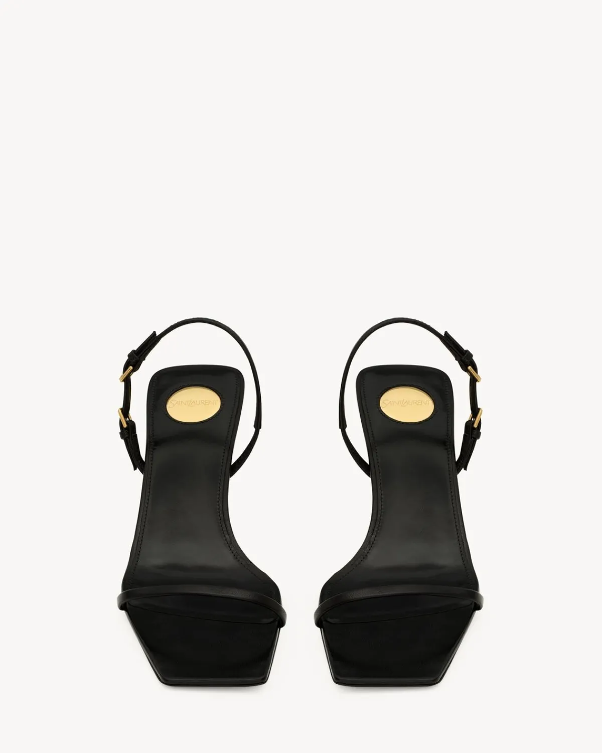 Saint Laurent Sandals-JASPE sandals in smooth leather BLACK