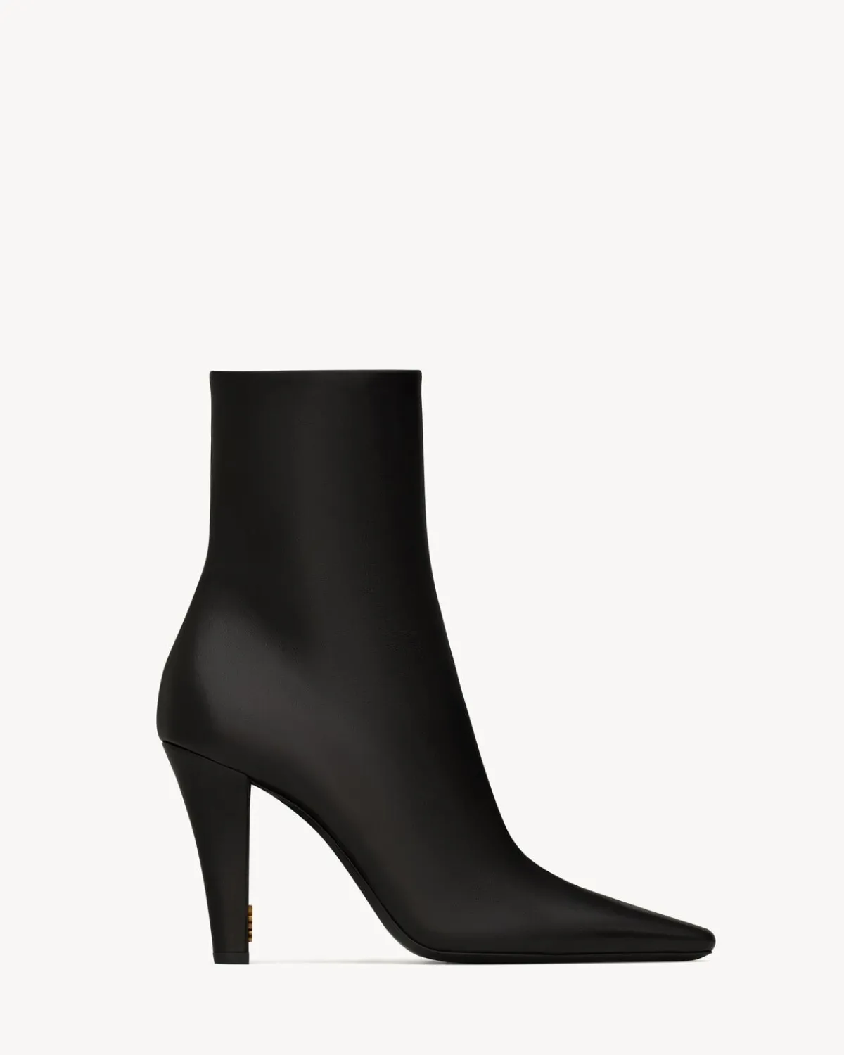 Saint Laurent Boots-JILL booties in smooth leather BLACK