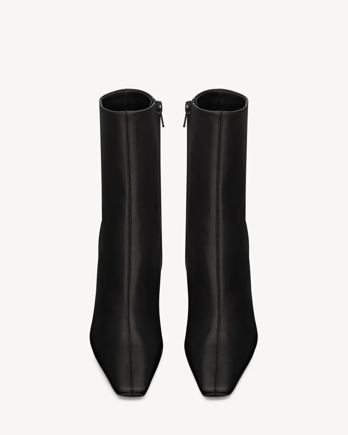 Saint Laurent Boots-JILL booties in smooth leather BLACK