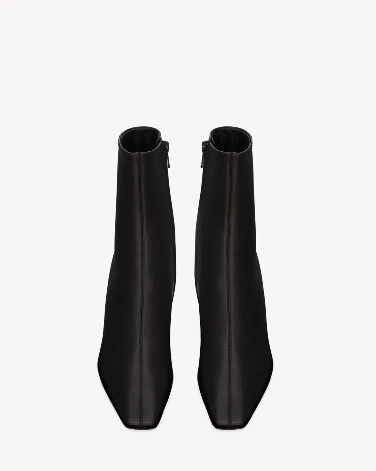 Saint Laurent Boots-JILL booties in smooth leather BLACK