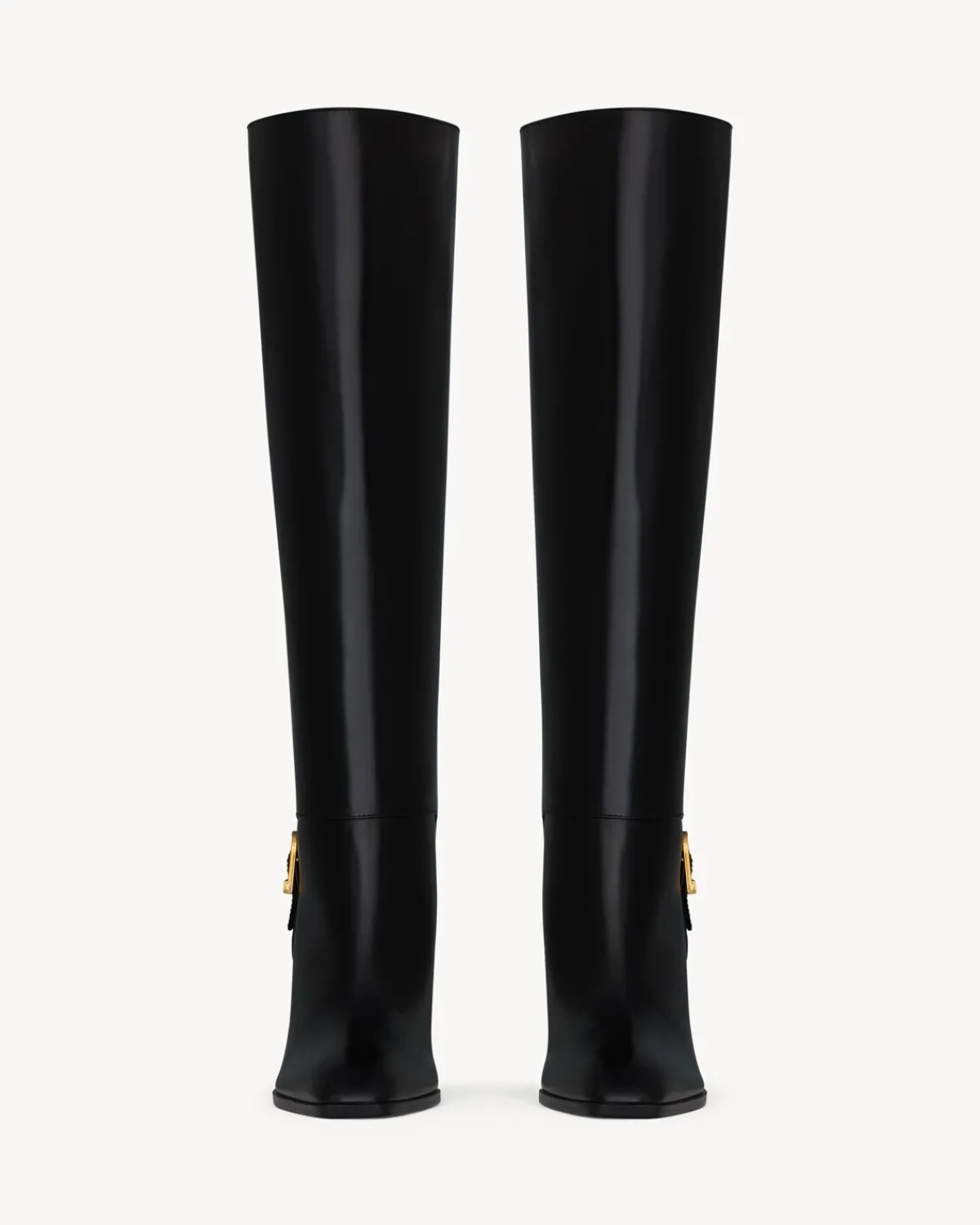 Saint Laurent Boots-JULIA boots in smooth leather BLACK