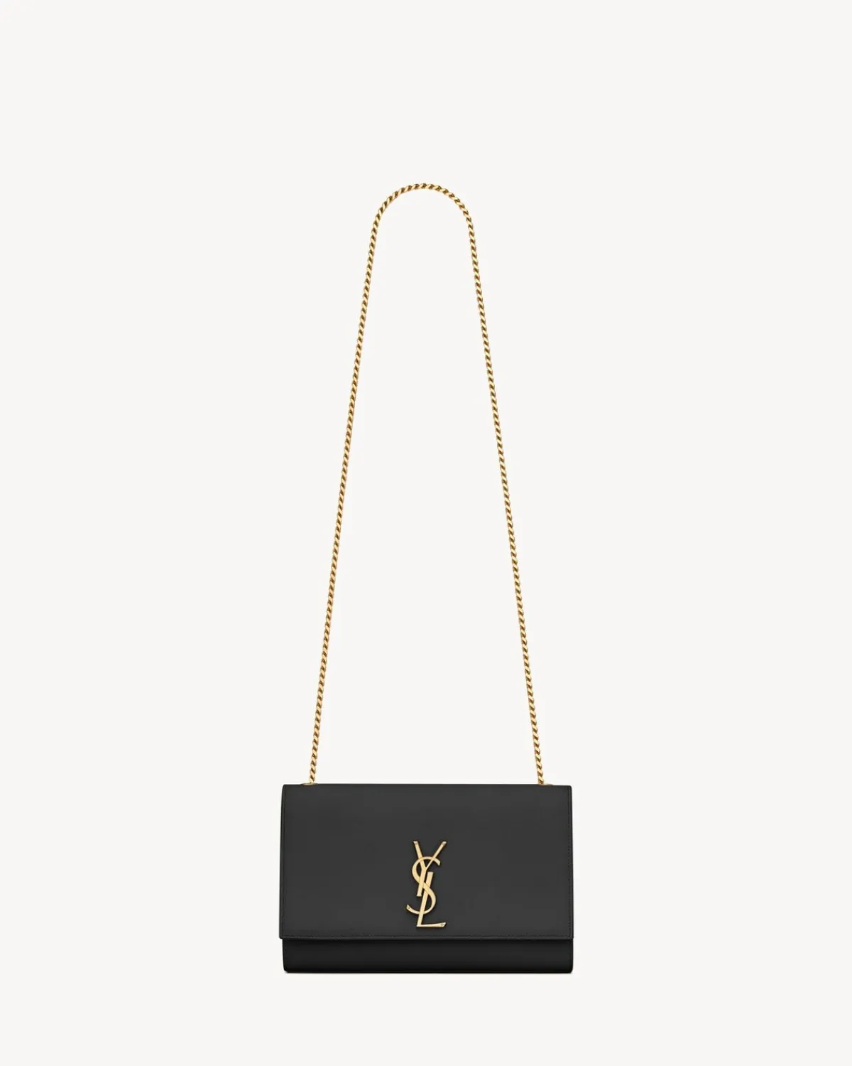 Saint Laurent Shoulder Bags-KATE MEDIUM IN GRAIN DE POUDRE EMBOSSED LEATHER BLACK