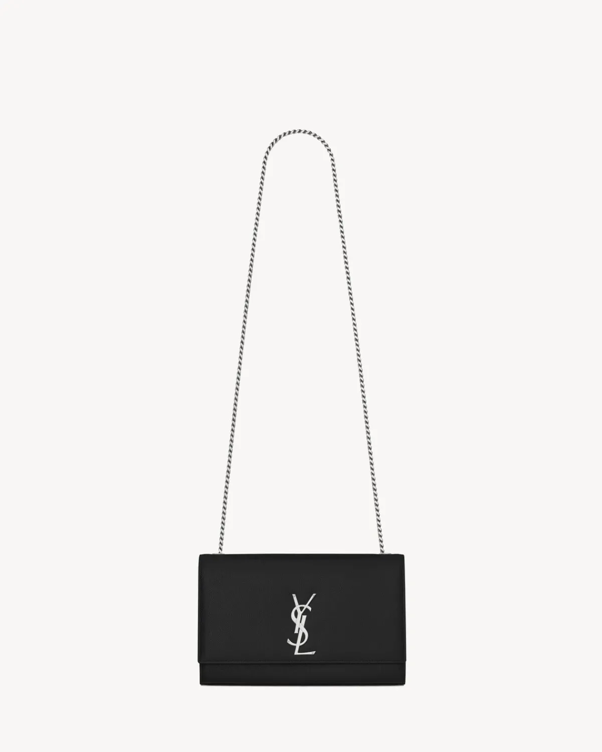 Saint Laurent Shoulder Bags-KATE MEDIUM IN GRAIN DE POUDRE EMBOSSED LEATHER BLACK