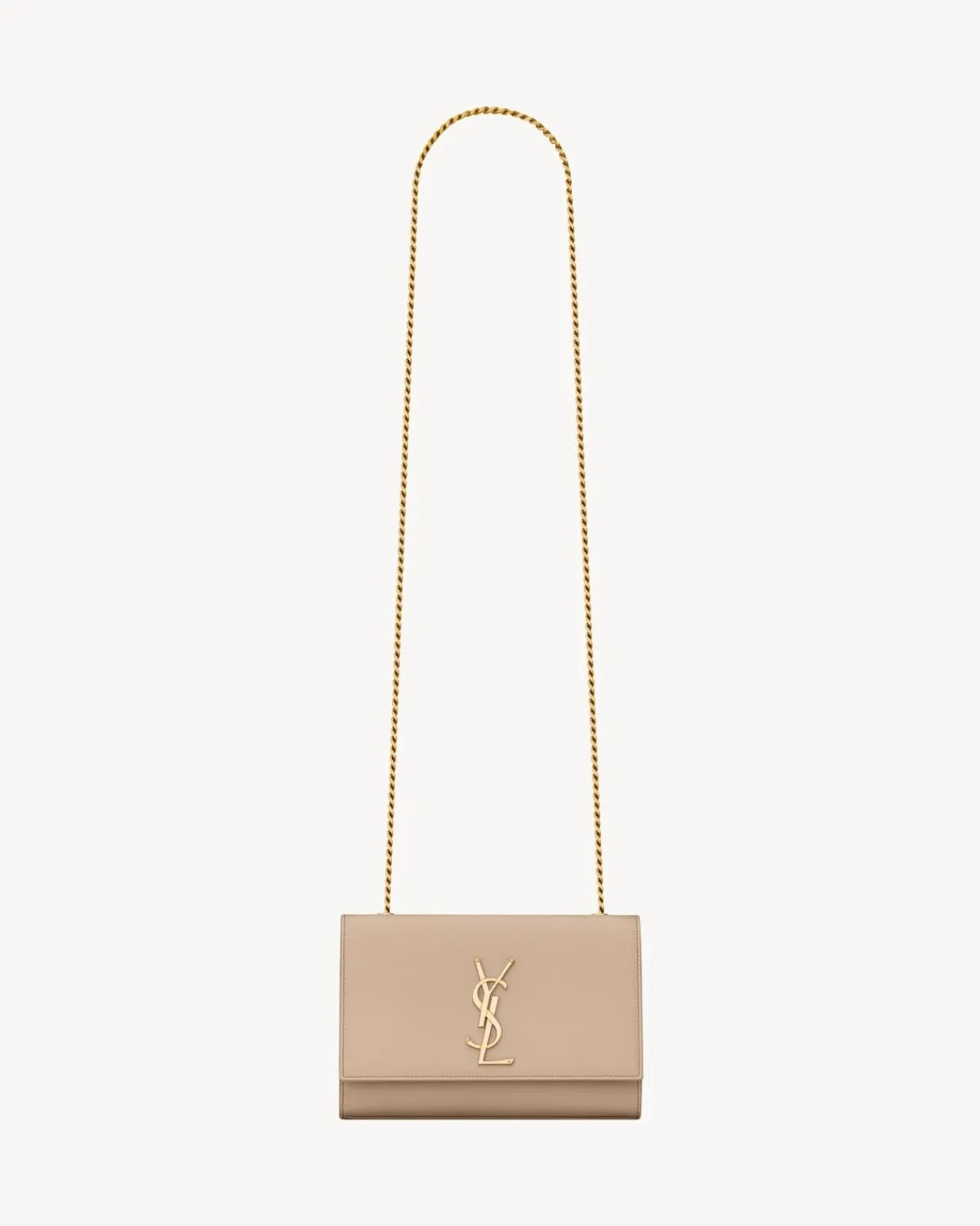 Saint Laurent Shoulder Bags | Crossbody Bags-KATE SMALL IN GRAIN DE POUDRE EMBOSSED LEATHER DARKBEIGE