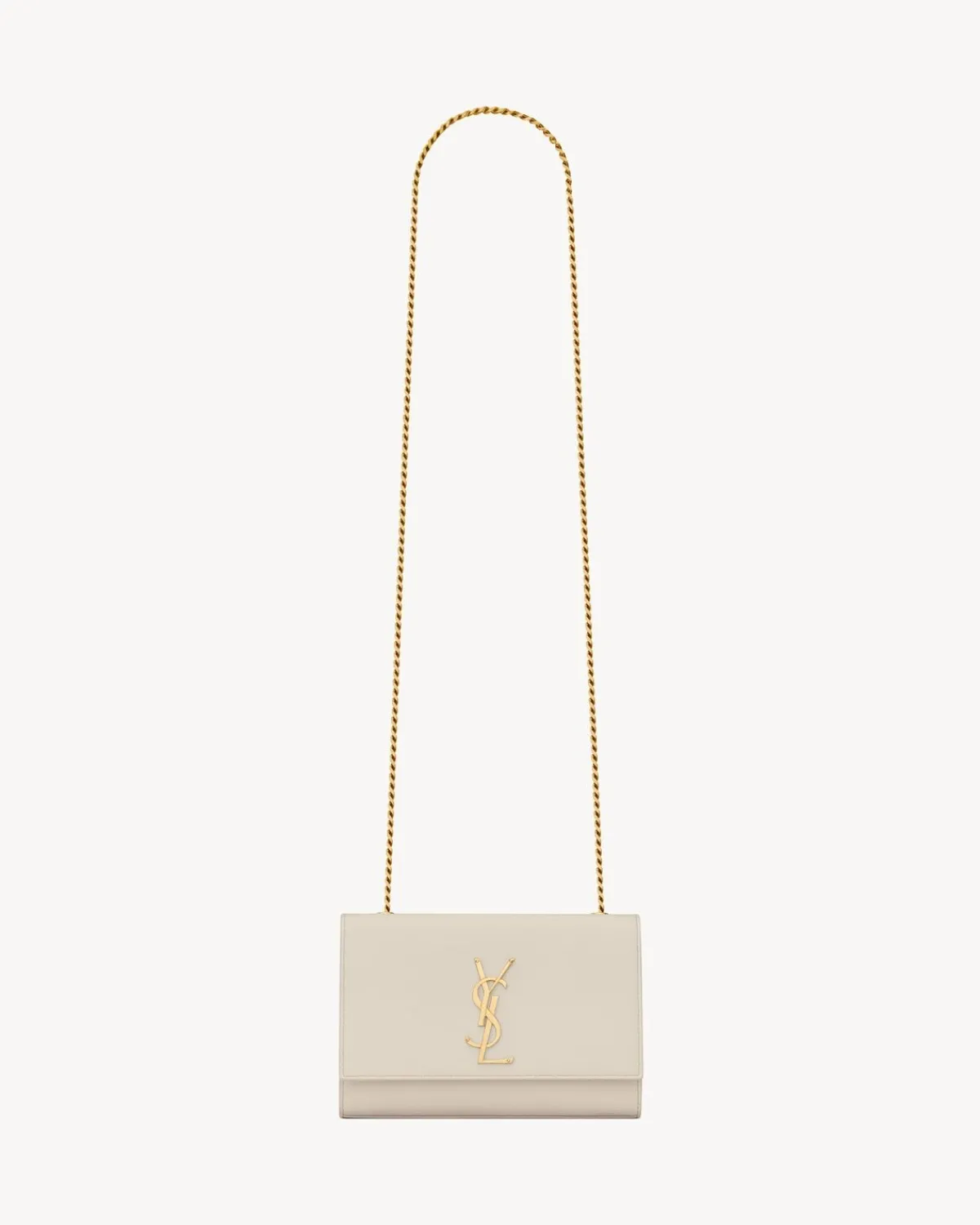 Saint Laurent Crossbody Bags-KATE SMALL IN GRAIN DE POUDRE EMBOSSED LEATHER BLANCVINTAGE