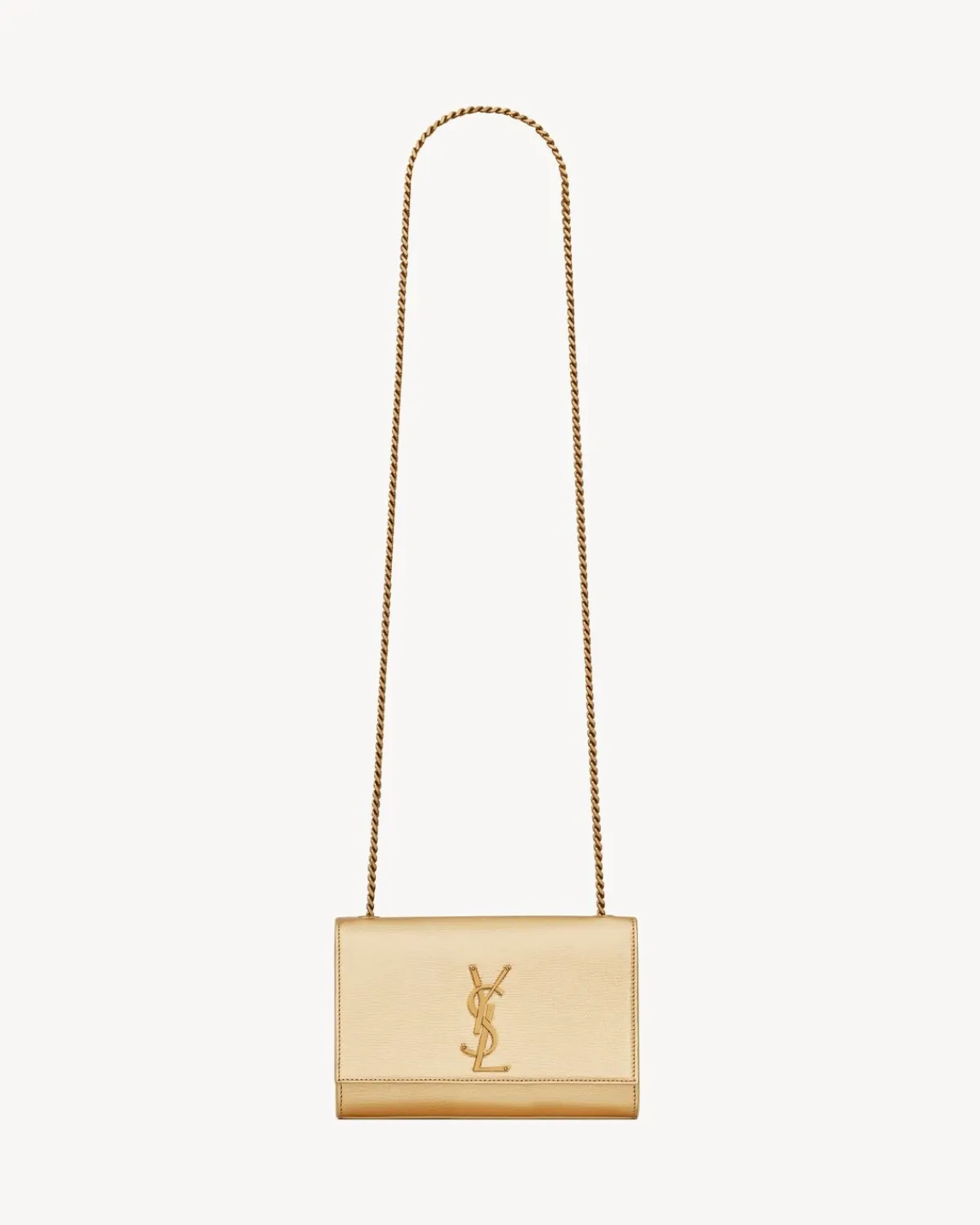 Saint Laurent Shoulder Bags | Crossbody Bags-KATE SMALL IN METALLIC LEATHER GOLD