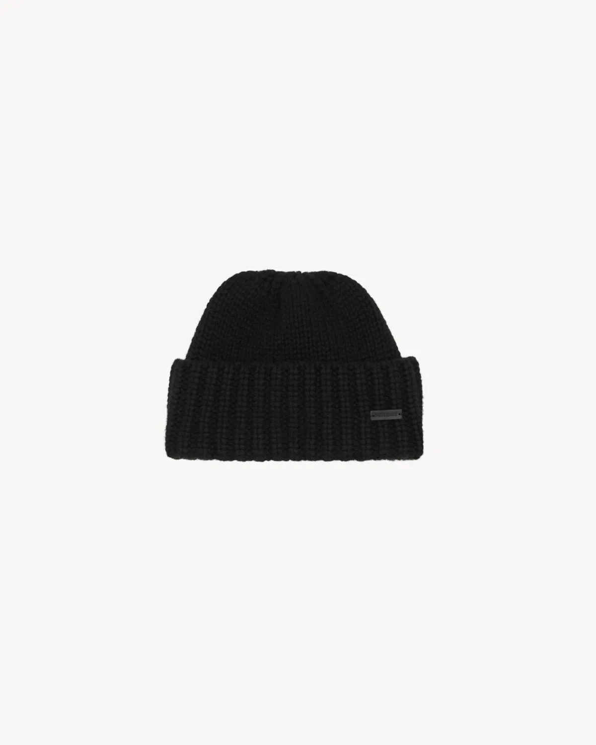 Saint Laurent Hats And Gloves | Other Accessories-KNITTED CUFFED BEANIE IN CASHMERE BLACK