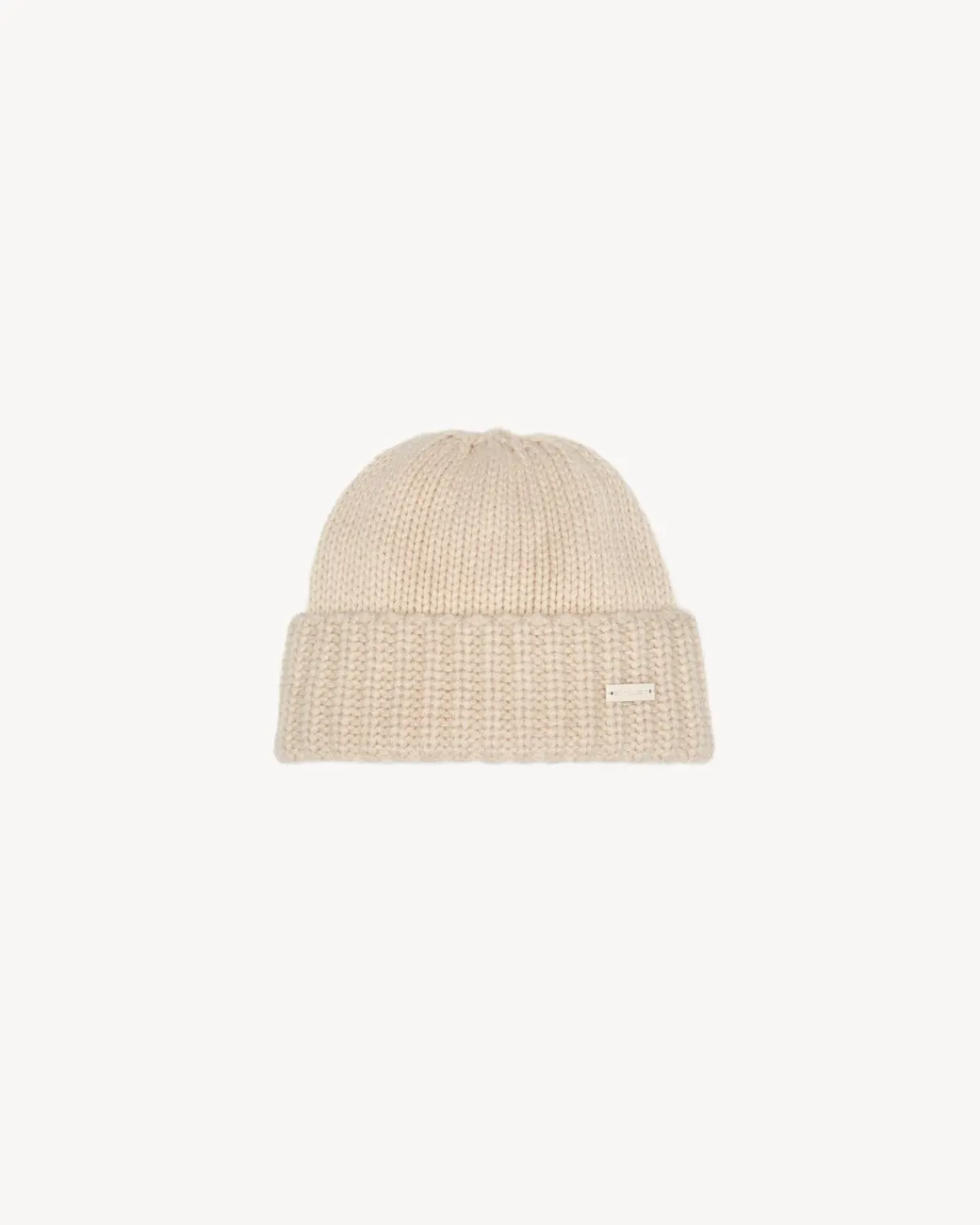 Saint Laurent Hats And Gloves | Other Accessories-KNITTED CUFFED BEANIE IN CASHMERE OFFWHITE