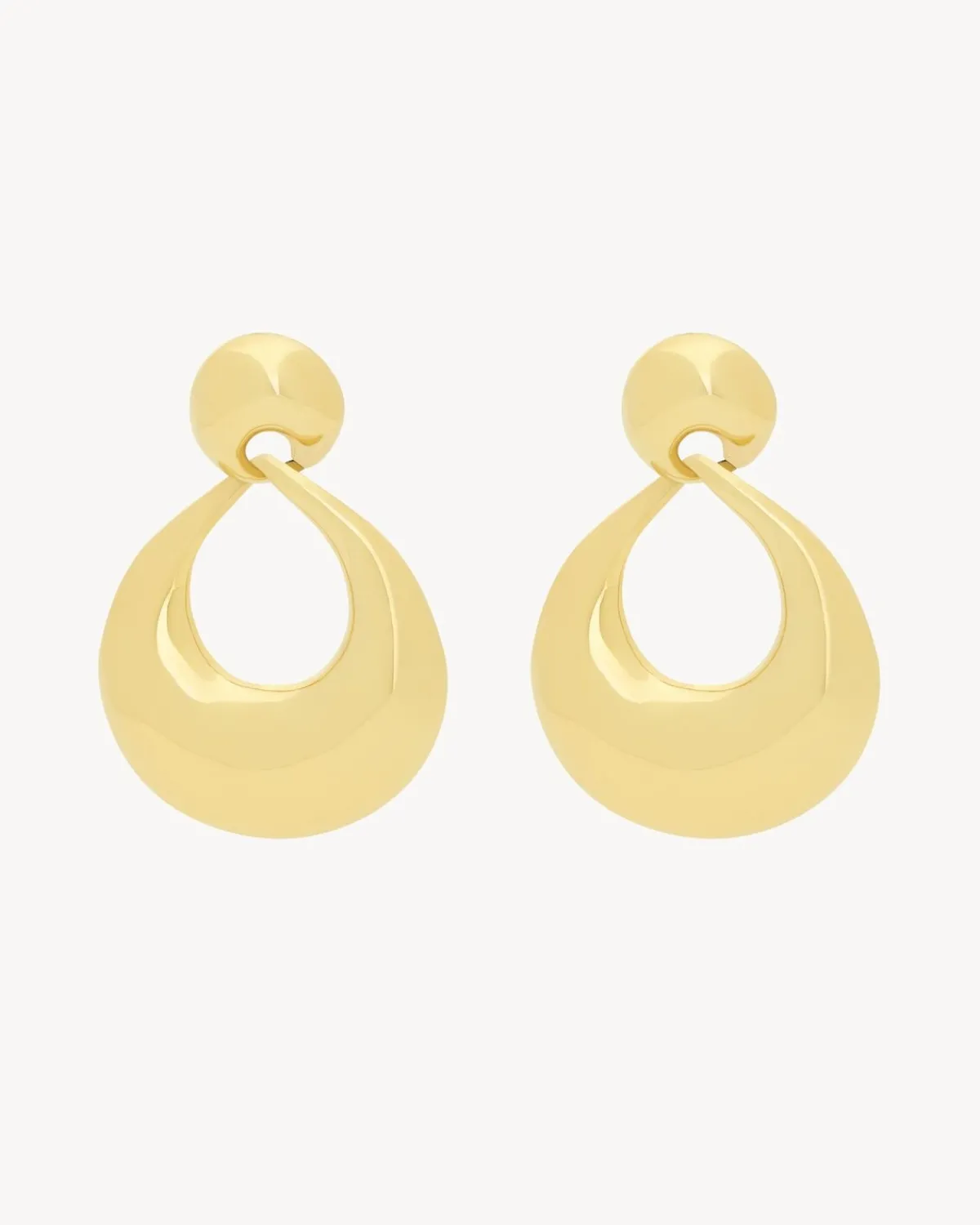 Saint Laurent Earrings And Necklaces-knocker earrings in metal BRASSGOLD