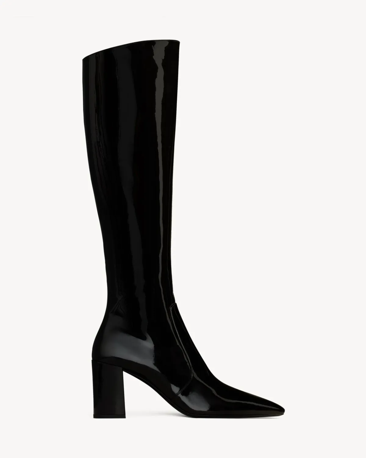 Saint Laurent Boots-LAUREN boots in patent leather BLACK