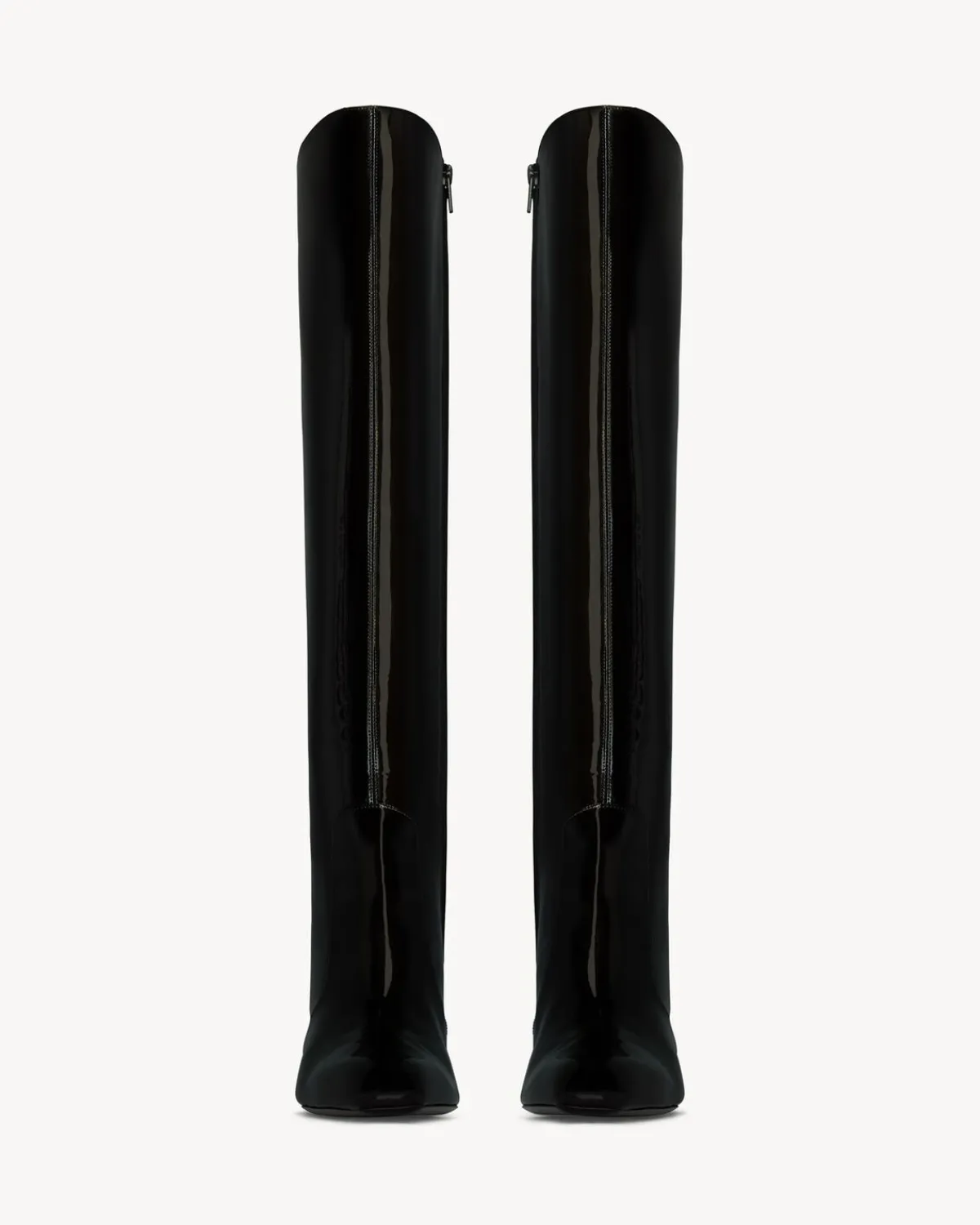 Saint Laurent Boots-LAUREN boots in patent leather BLACK