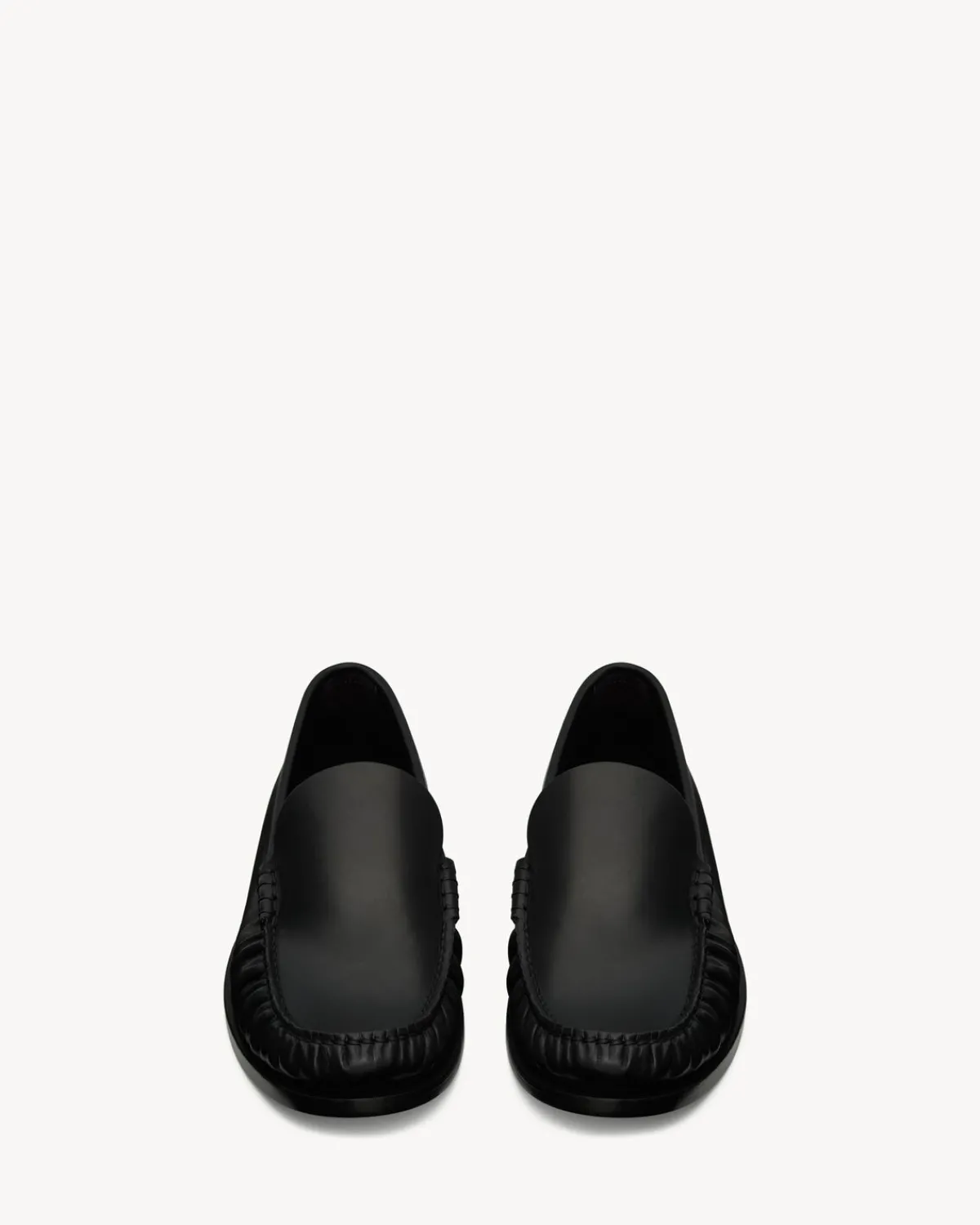 Saint Laurent Loafers-LAURENT loafers in smooth leather BLACK