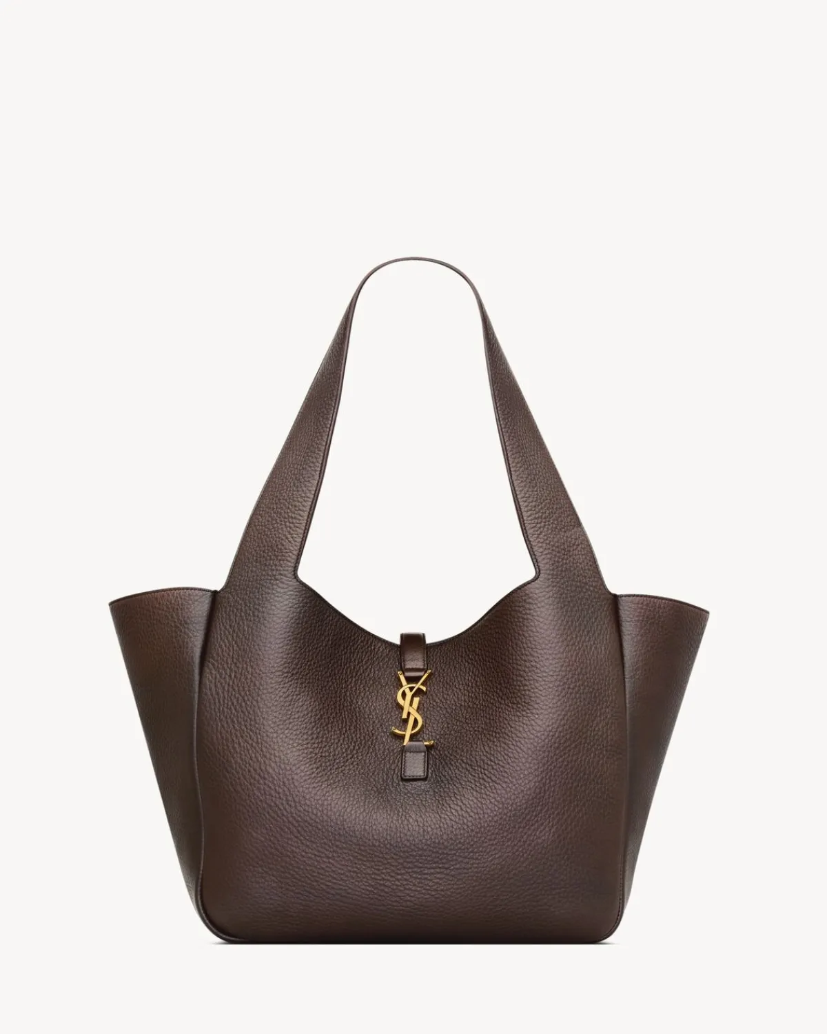 Saint Laurent Totes-LE 5 À 7 BEA in grained leather MARRONFONCE