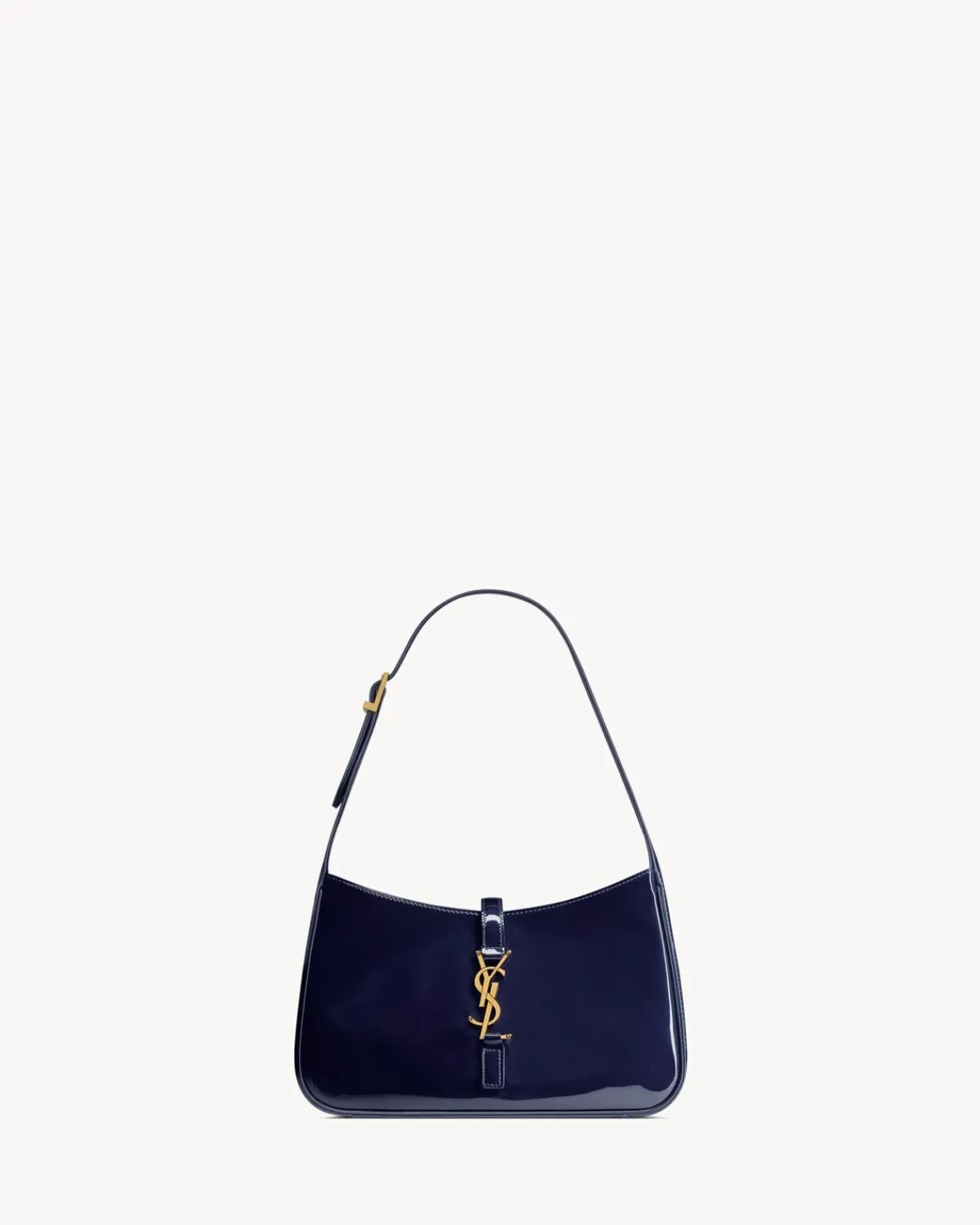 Saint Laurent Hobos And Buckets-le 5 à 7 in patent leather MIDNIGHTBLUE