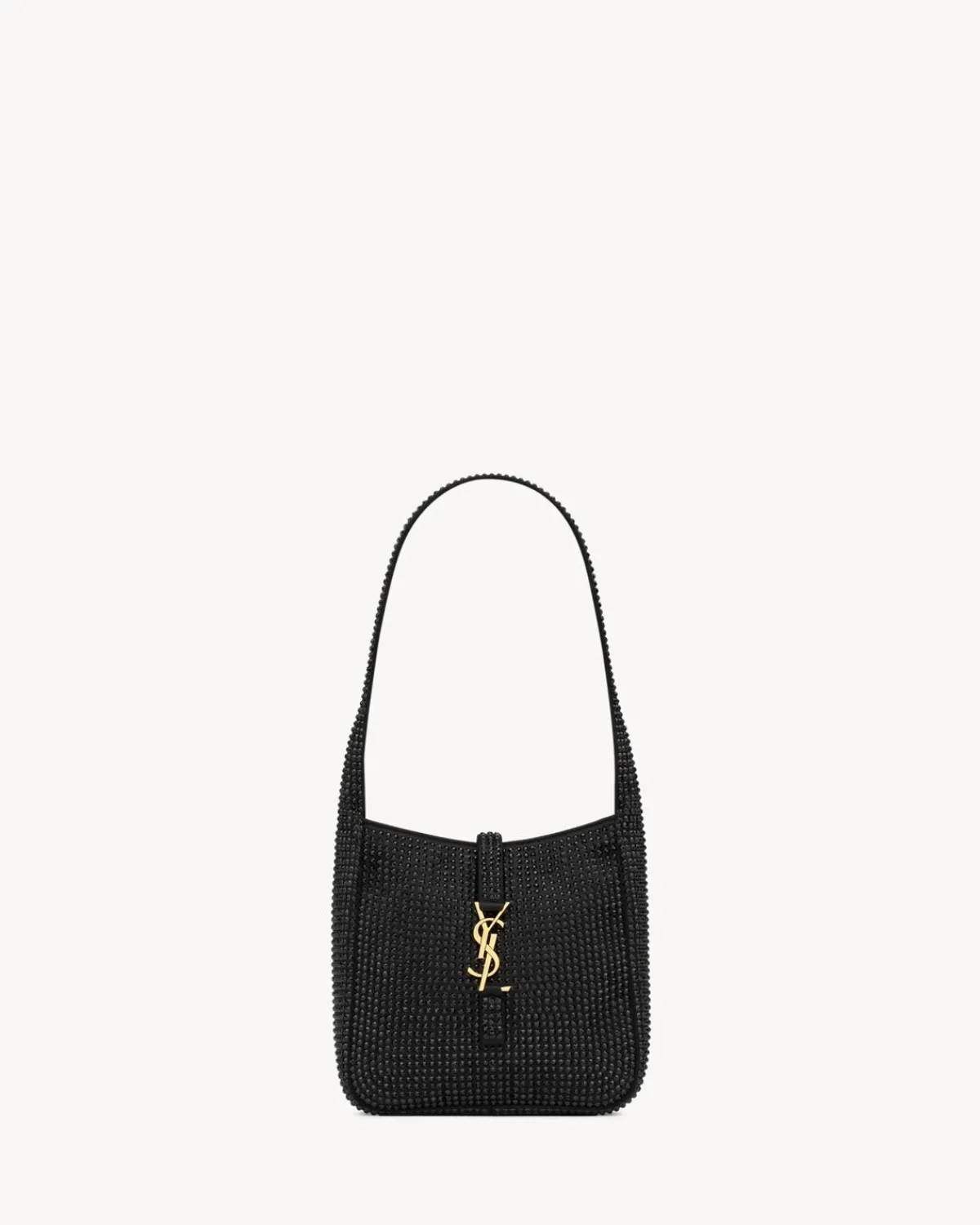 Saint Laurent Hobos And Buckets | Mini Bags-LE 5 À 7 supple baby in silk satin and crystals NOIR