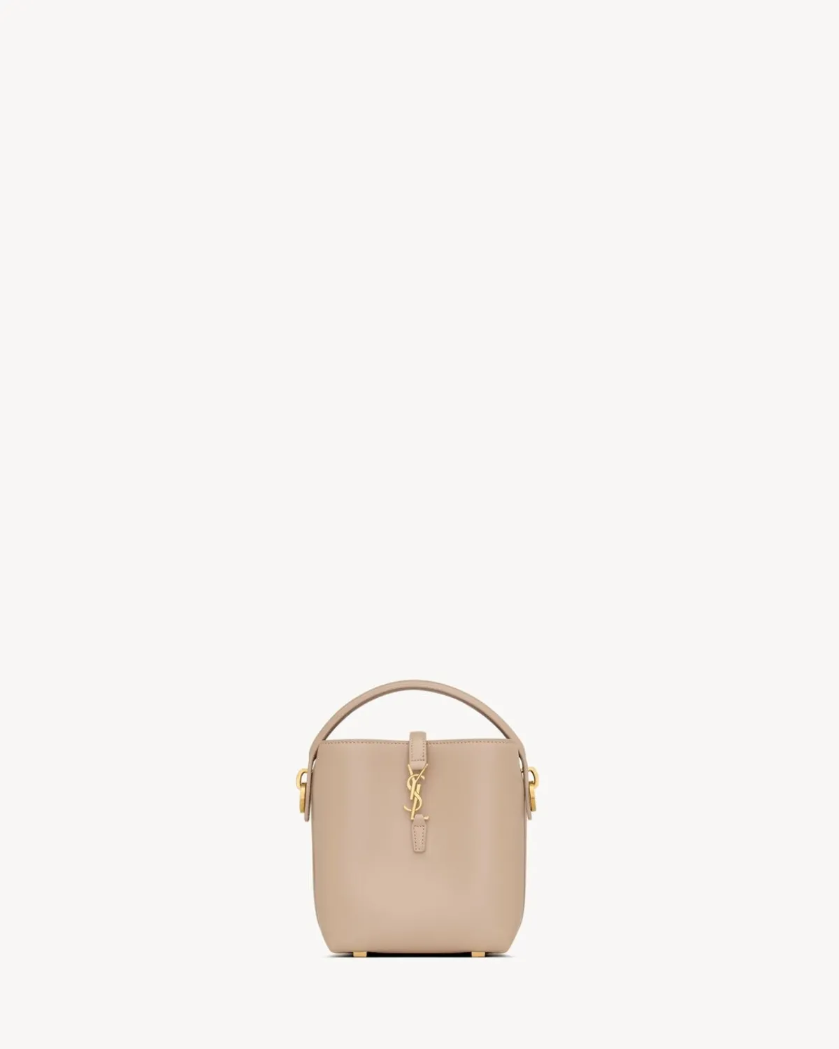 Saint Laurent Crossbody Bags | Hobos And Buckets-LE 37 mini in shiny leather DARKBEIGE