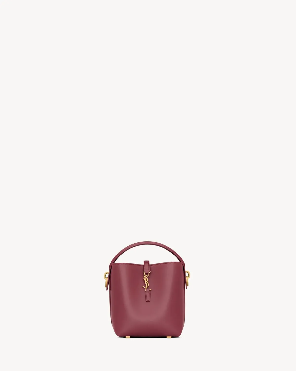 Saint Laurent Mini Bags-LE 37 mini in shiny leather ROUGEMERLOT