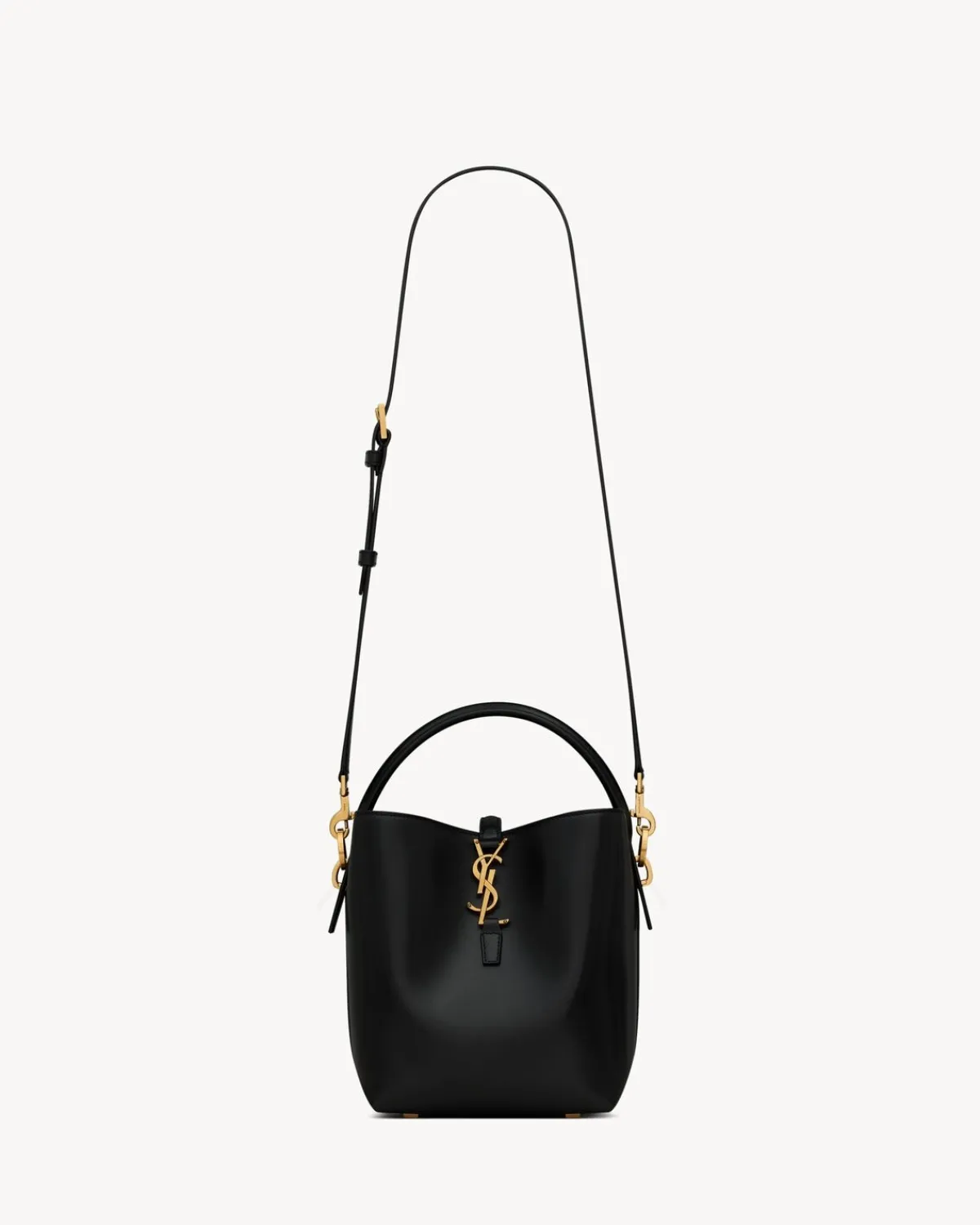 Saint Laurent Hobos And Buckets | Mini Bags-LE 37 small in shiny leather BLACK