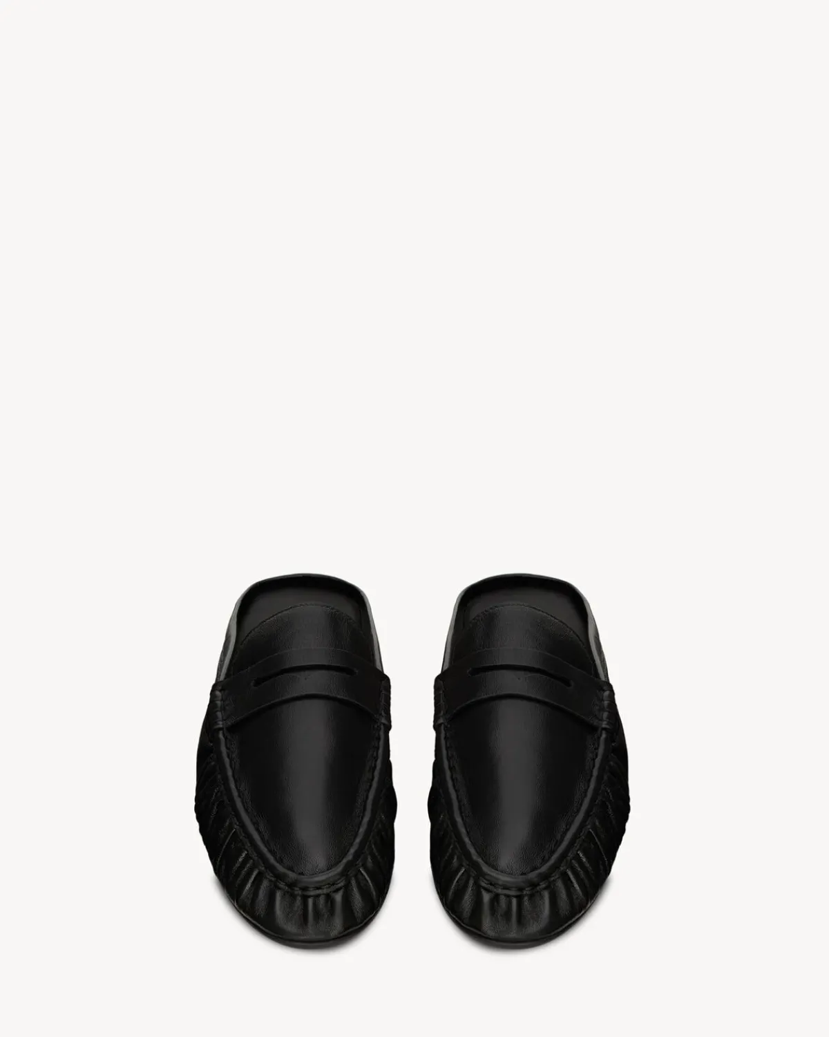 Saint Laurent Loafers-LE LOAFER mules in smooth leather BLACK