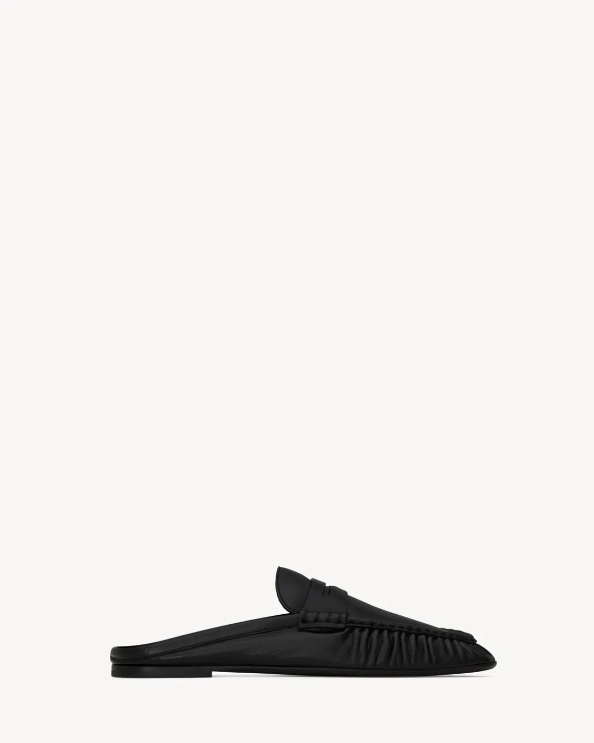 Saint Laurent Loafers-LE LOAFER mules in smooth leather BLACK