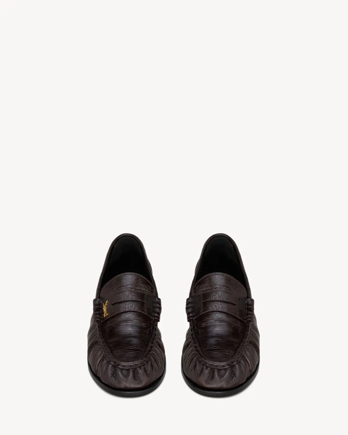 Saint Laurent Loafers-LE LOAFER penny slippers in eel BURNTBROWN