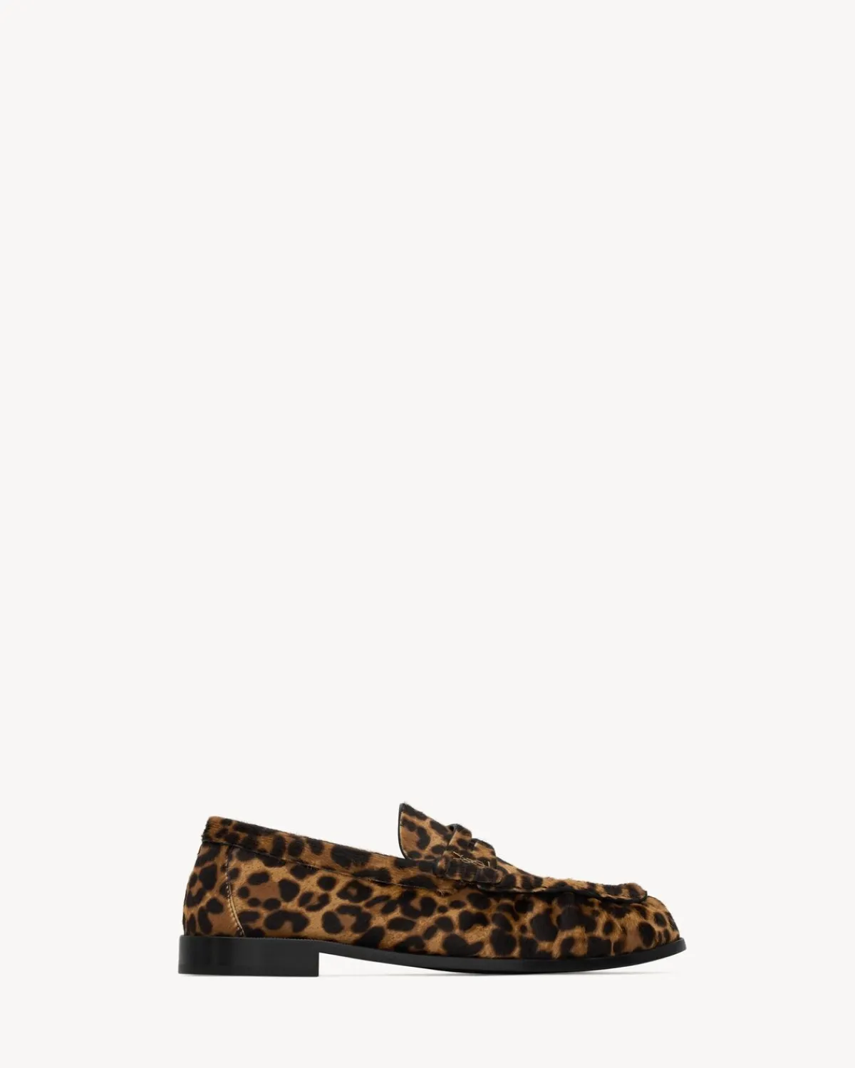 Saint Laurent Loafers-LE LOAFER penny slippers in pony hair leather MANTONATURALE