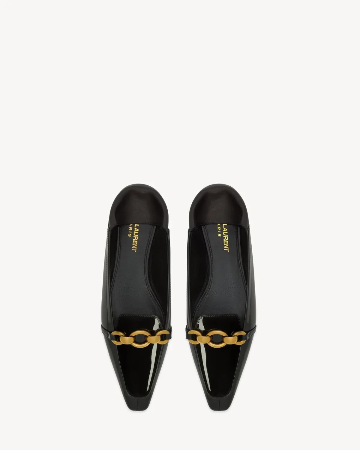 Saint Laurent Flats-LE MAILLON slippers in patent leather BLACK