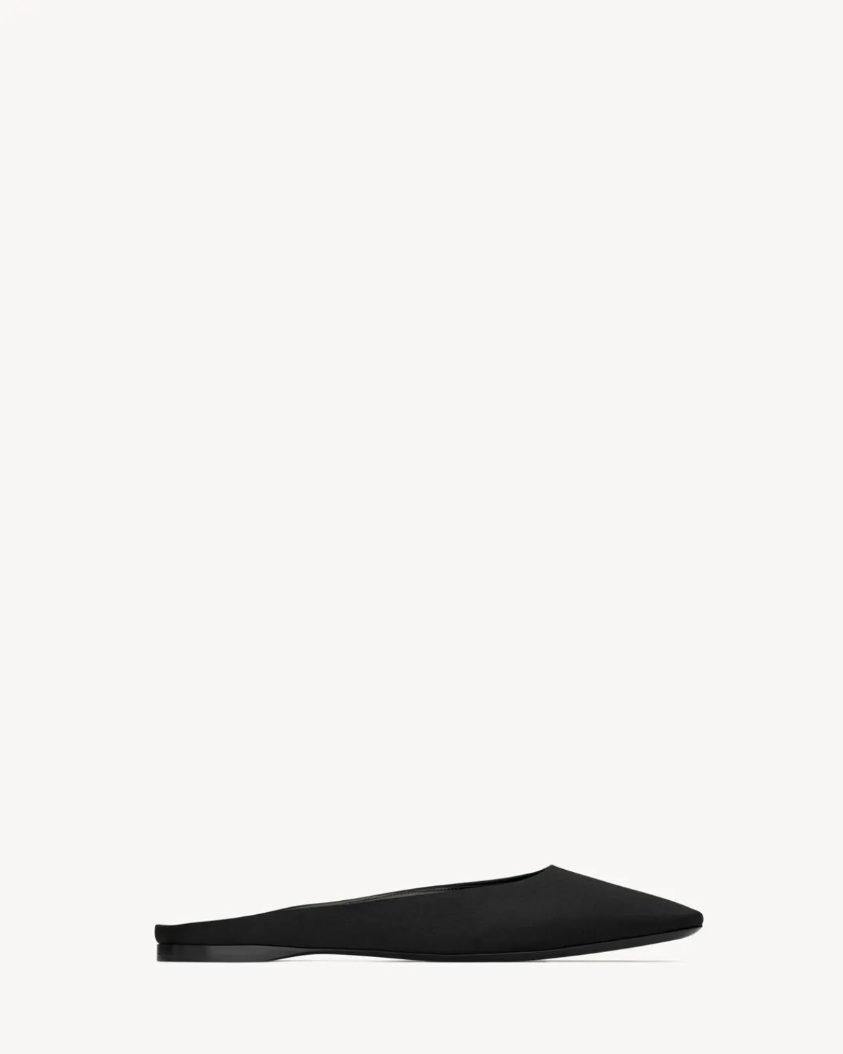 Saint Laurent Flats-LIDO slip-ons in satin crepe BLACK