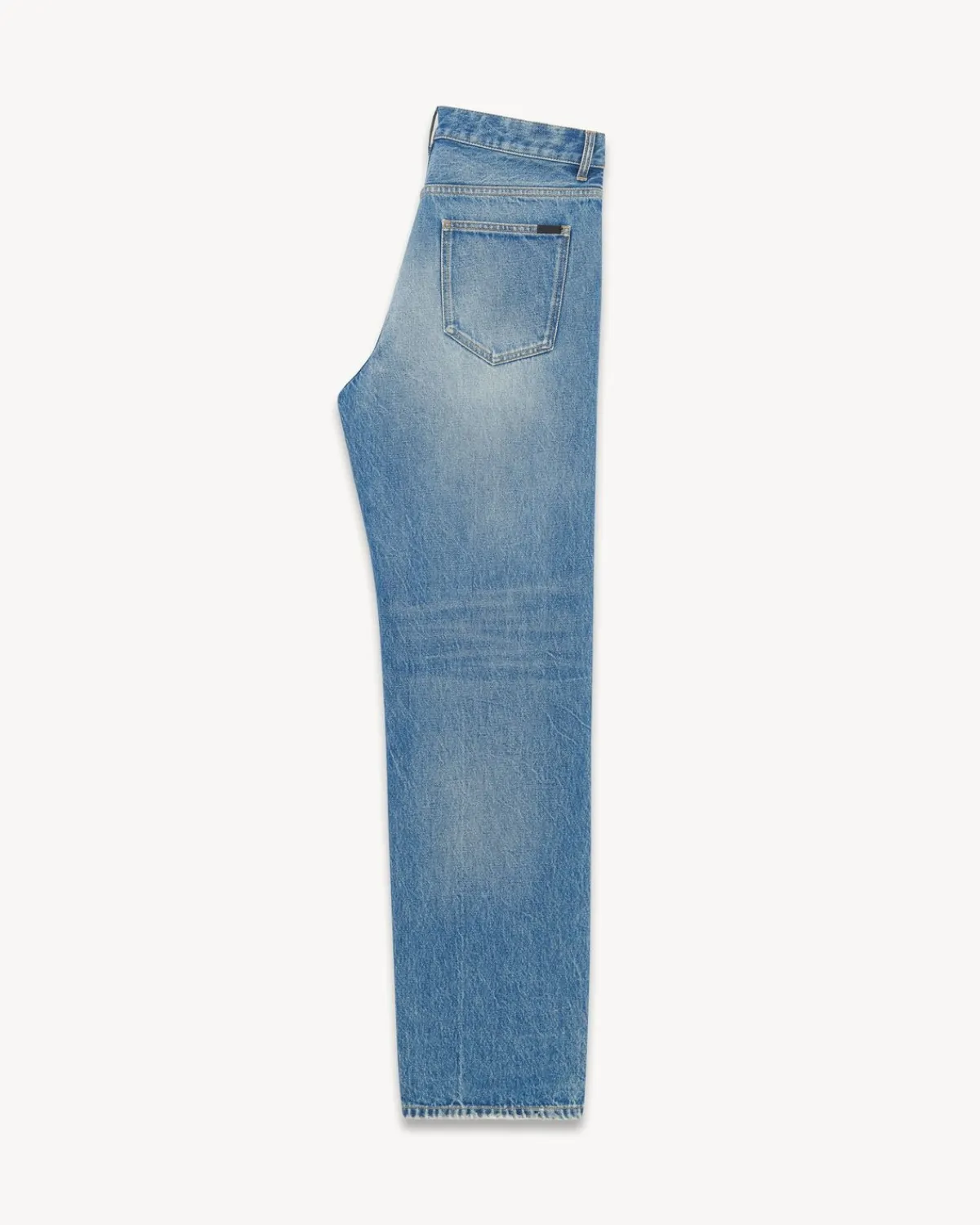 Saint Laurent Denim-Long Extreme Baggy Jeans in Lake Medium Blue Denim LAKEMEDIUMBLUE