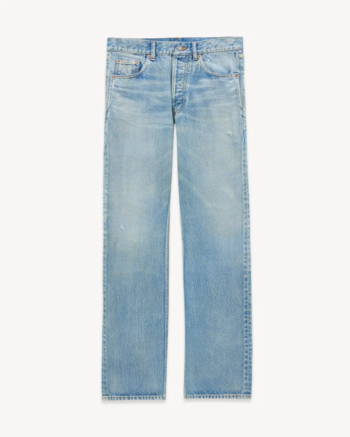 Saint Laurent Denim-Loose-Fit Jeans in Blue Beat Denim BLUEBEAT