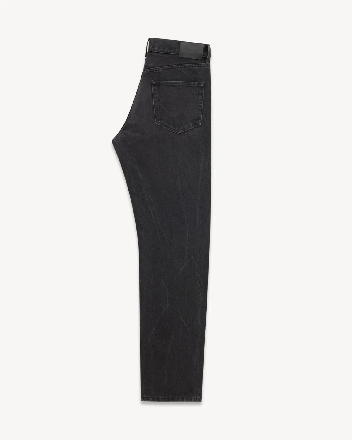 Saint Laurent Denim-Loose-Fit Jeans in Used Black Denim USEDPARISBLACK