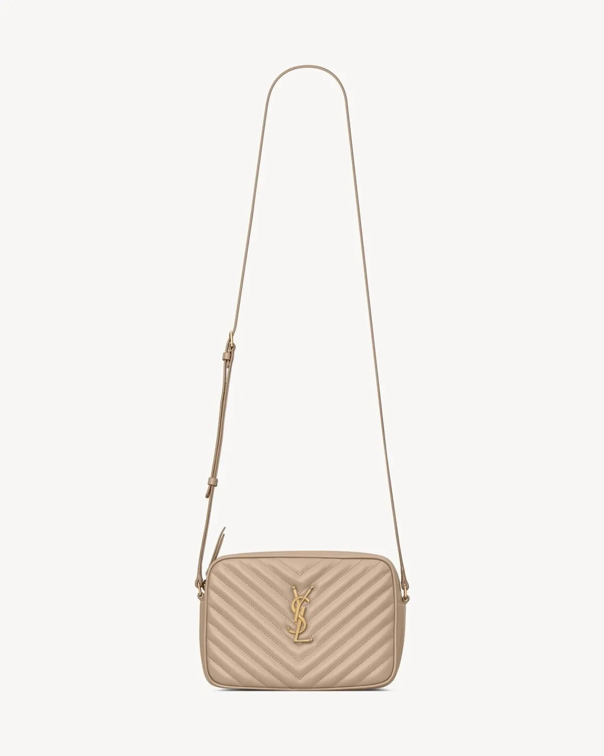 Saint Laurent Crossbody Bags-LOU camera bag in quilted leather DARKBEIGE