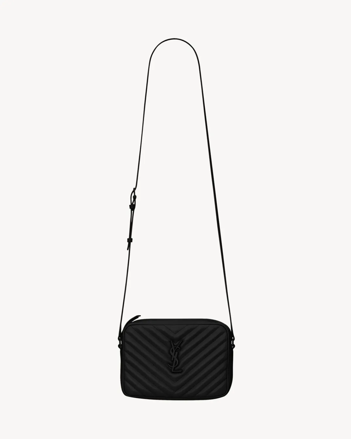 Saint Laurent Crossbody Bags-LOU camera bag in quilted leather BLACK