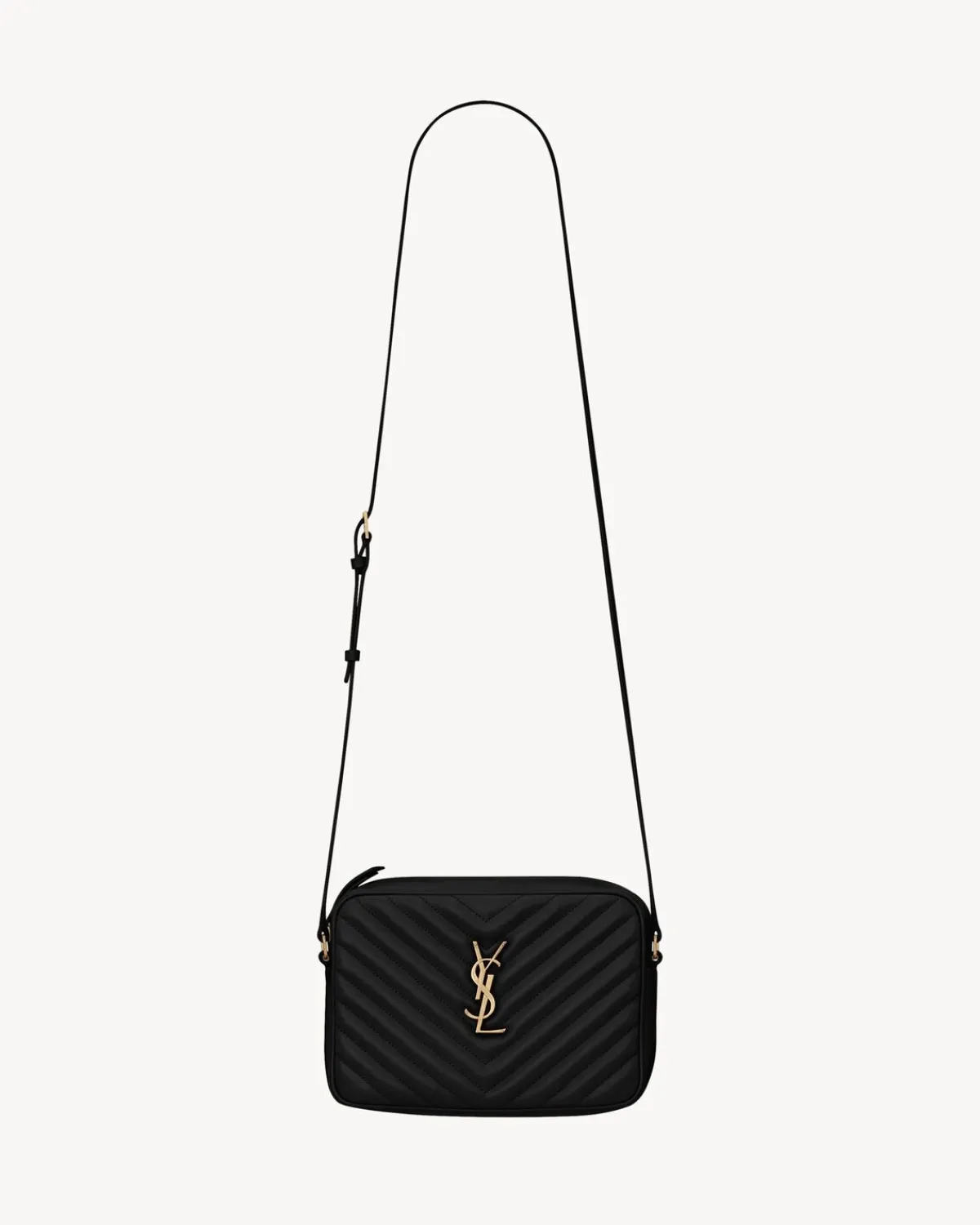 Saint Laurent Crossbody Bags-LOU camera bag in quilted leather BLACK