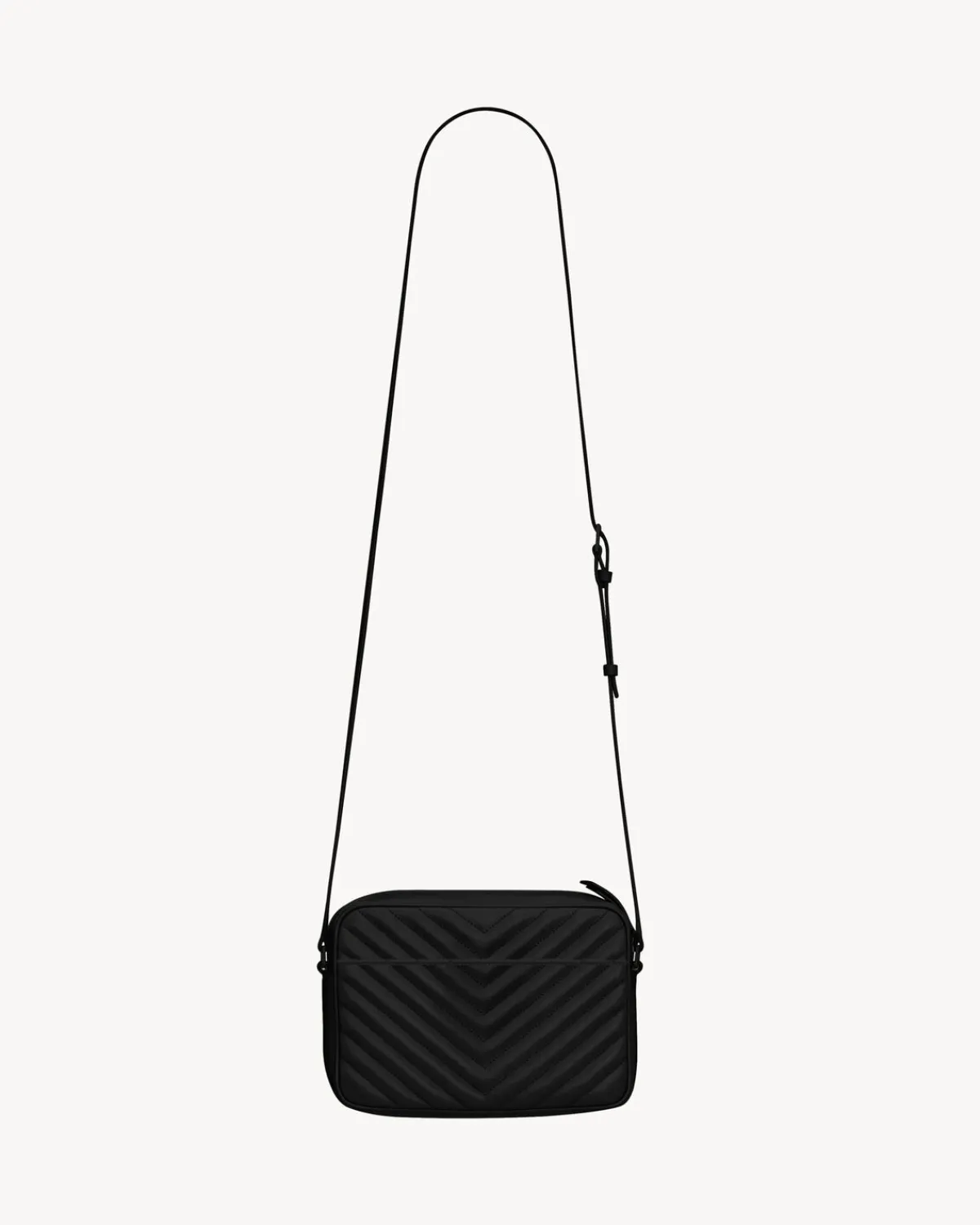 Saint Laurent Crossbody Bags-LOU camera bag in quilted leather BLACK