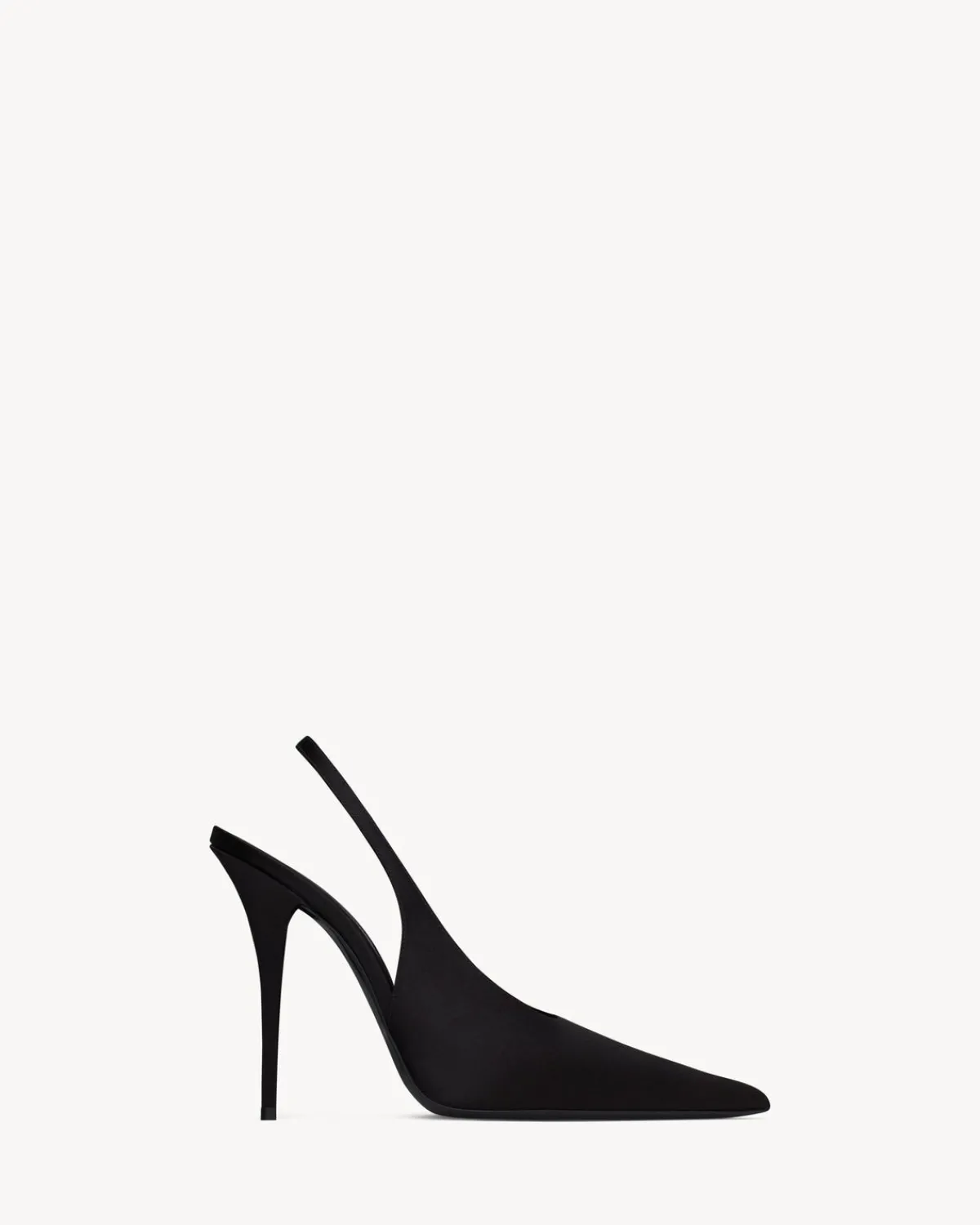 Saint Laurent Slingbacks-L'ENTRACTE slingback pumps in satin crepe BLACK