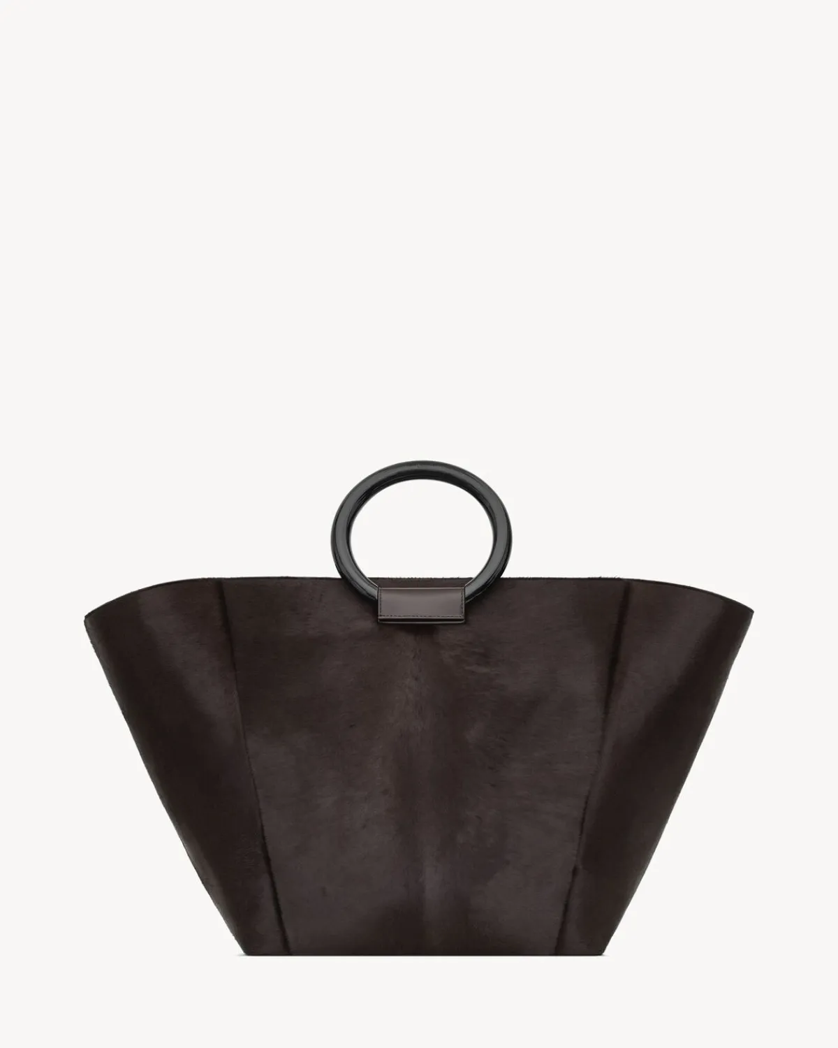 Saint Laurent Totes-Maxi tote in pony hair leather BROWN