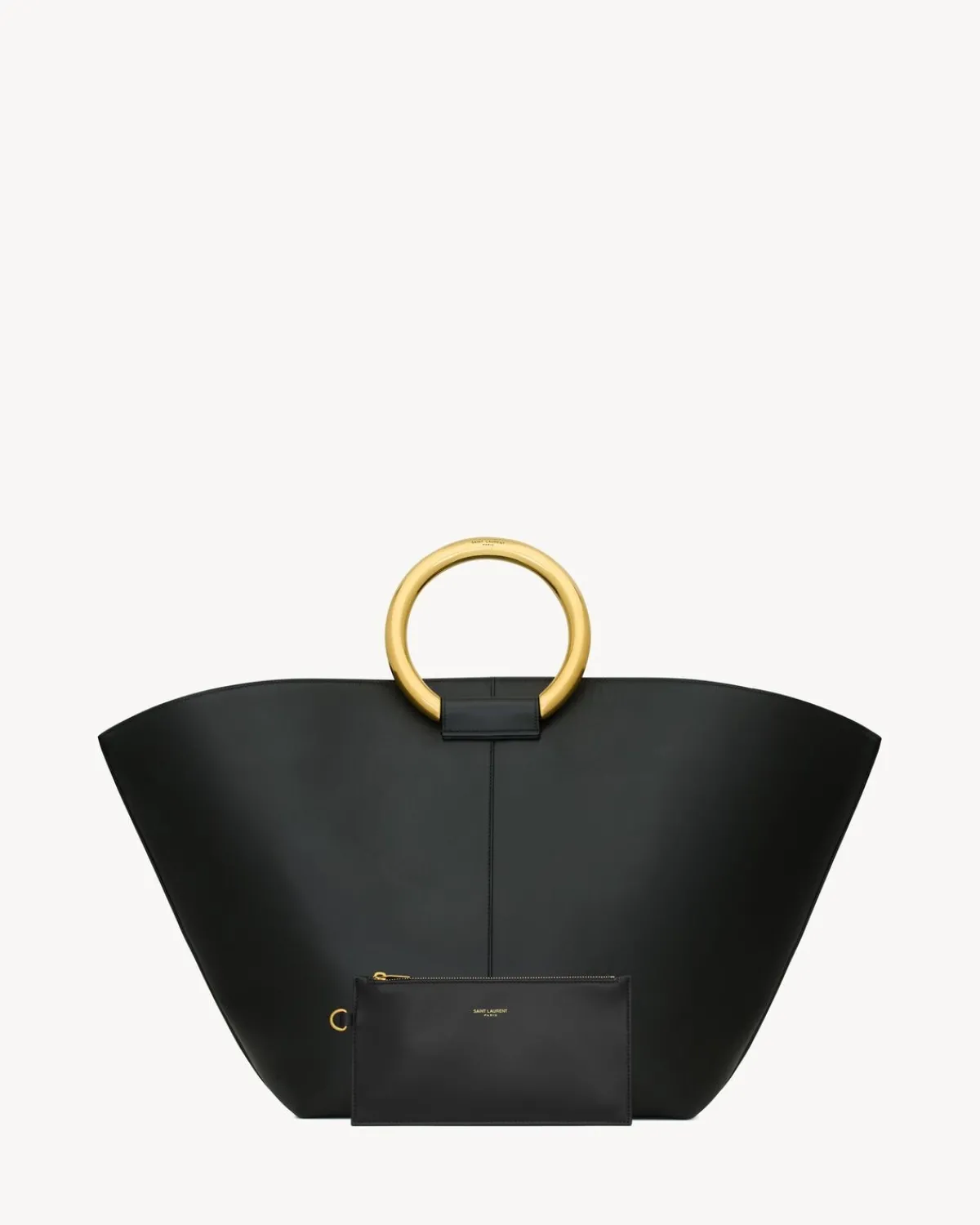 Saint Laurent Totes-Maxi tote in smooth leather BLACK