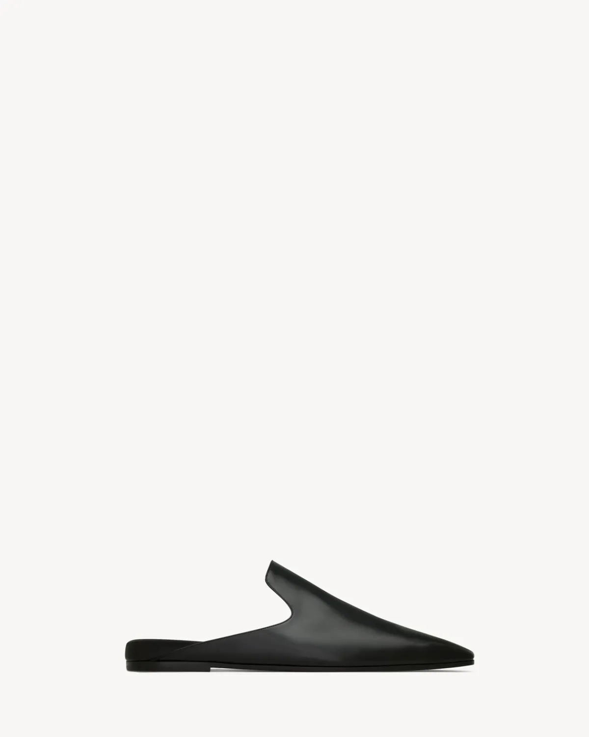 Saint Laurent Sandals-MEURICE mules in smooth leather BLACK