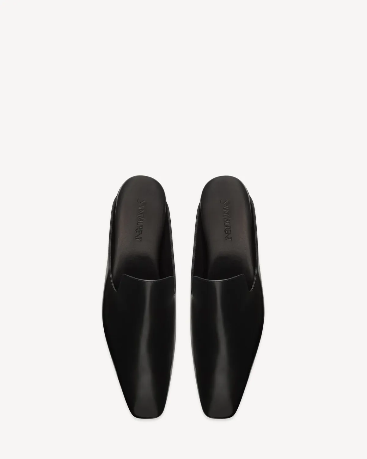 Saint Laurent Sandals-MEURICE mules in smooth leather BLACK