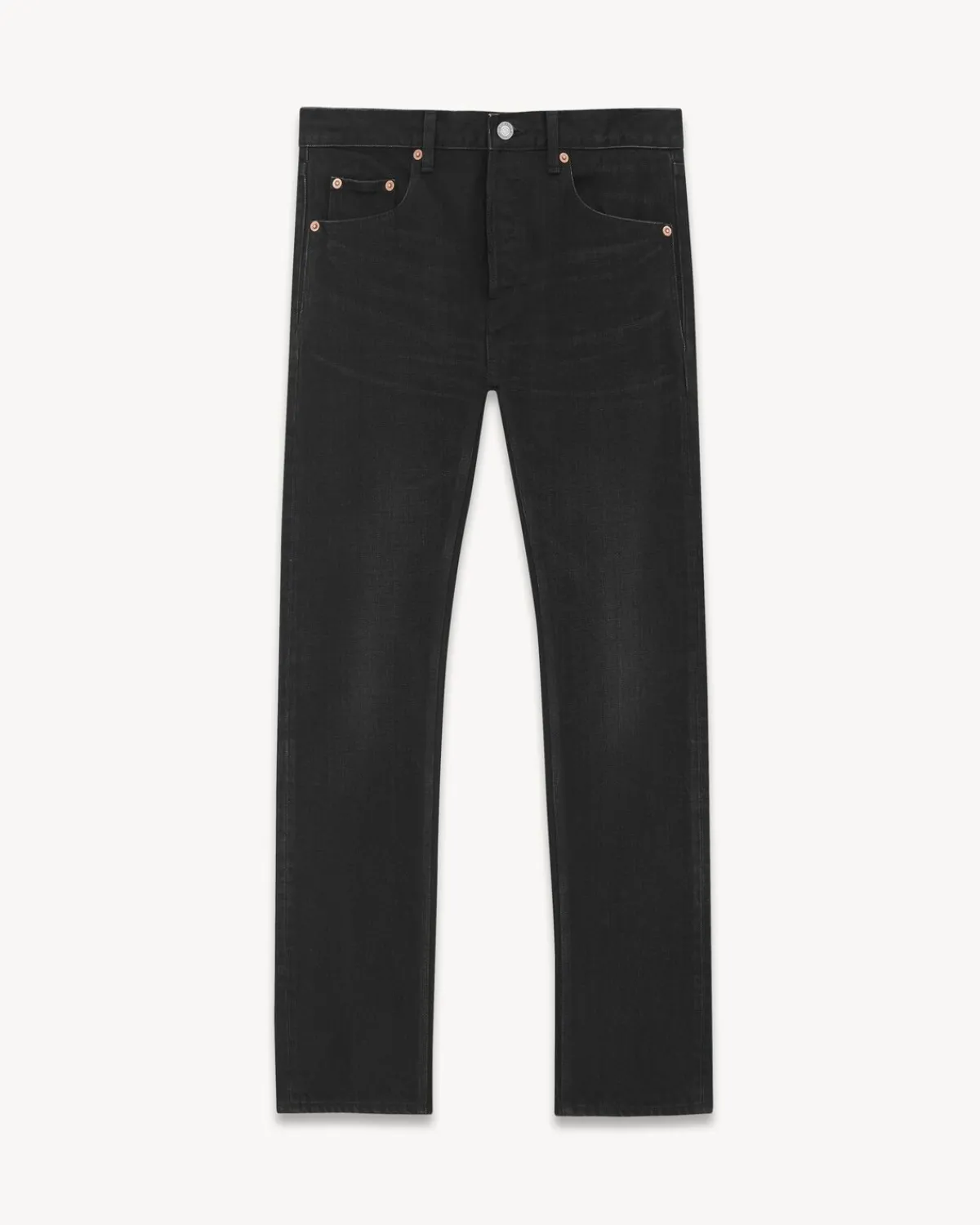 Saint Laurent Denim-Mick Jeans in Black Denim OSAKABLACK