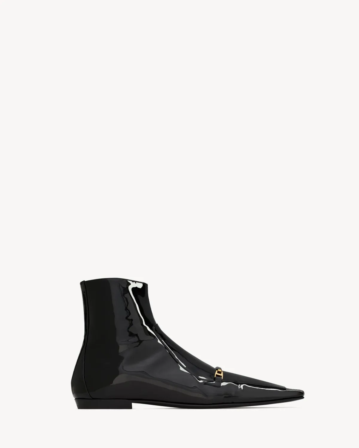 Saint Laurent Boots-MILTON boots in patent leather BLACK