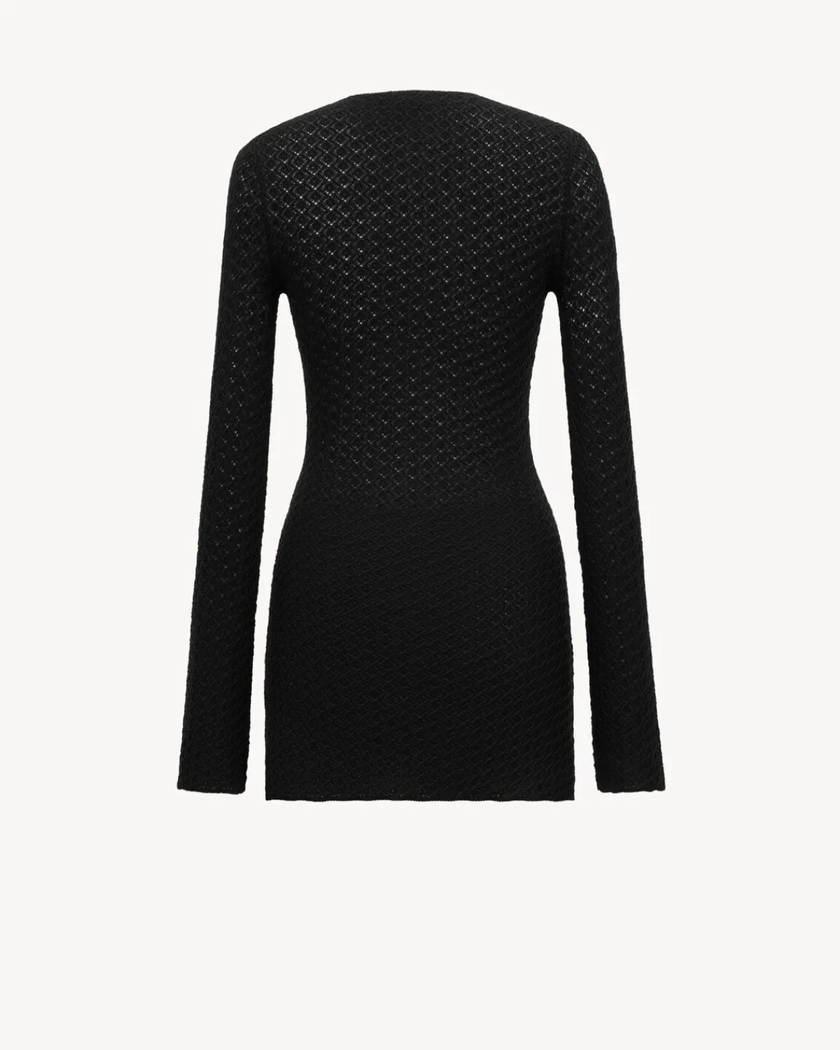 Saint Laurent Dresses And Skirts-mini dress in crochet knit NOIR