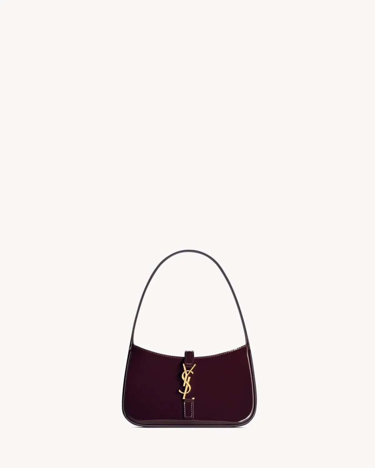 Saint Laurent Hobos And Buckets | Mini Bags-Mini LE 5 À 7 in patent leather SPICYCHOCOLATE