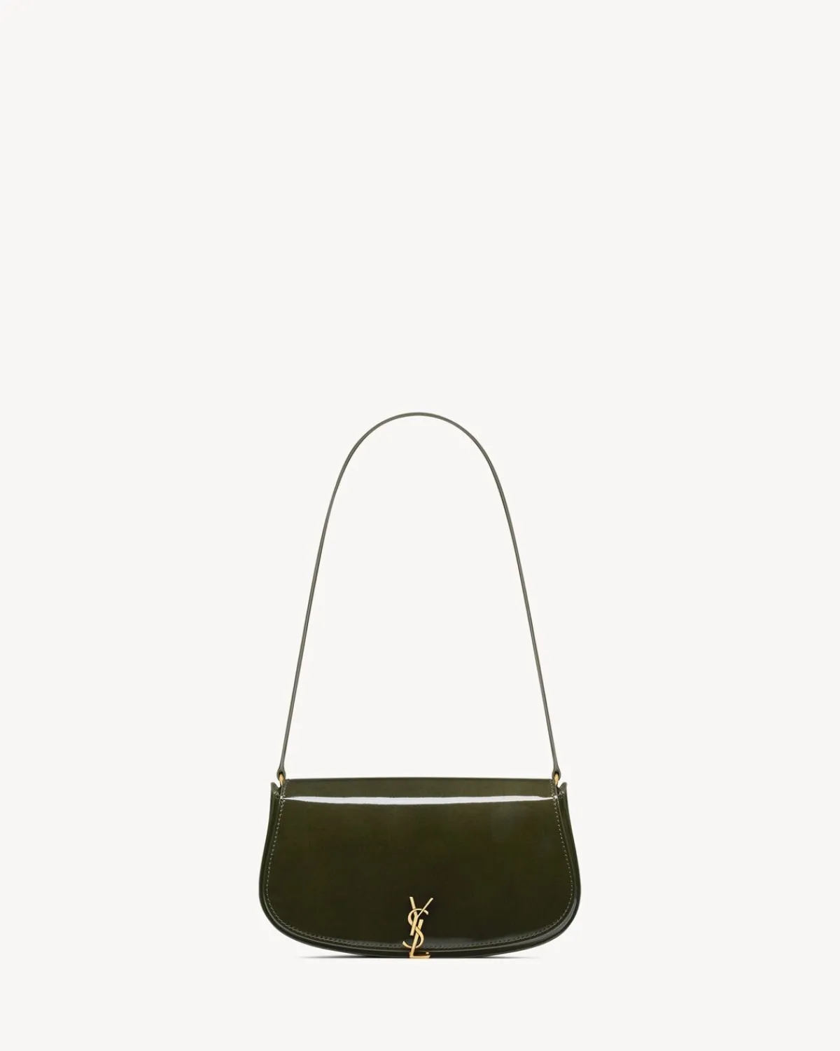 Saint Laurent Mini Bags-Mini VOLTAIRE in patent leather DARKVINEYARDGREEN